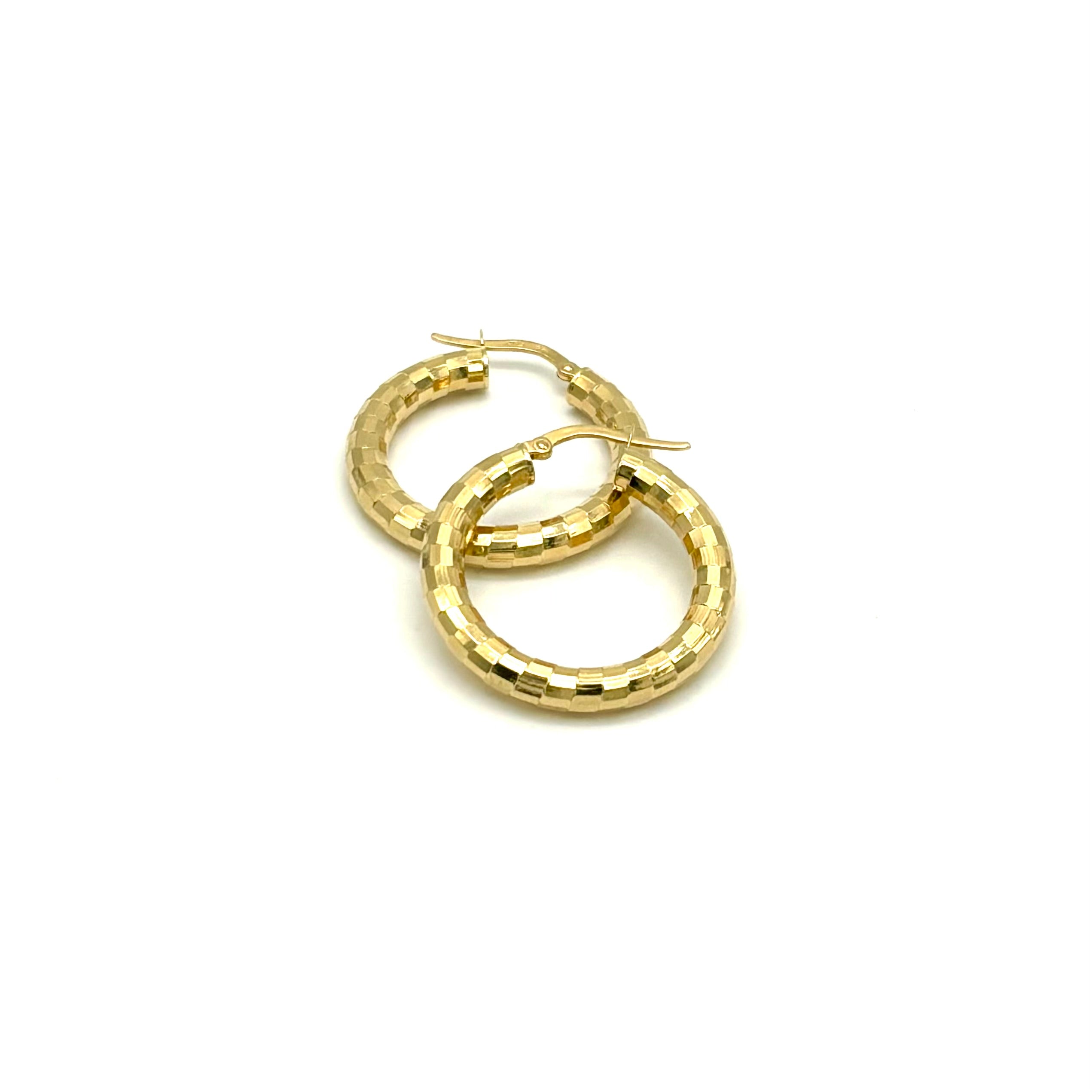 18K GOLD TERAMO HOOP EARRINGS - HANDMADE IN ITALY