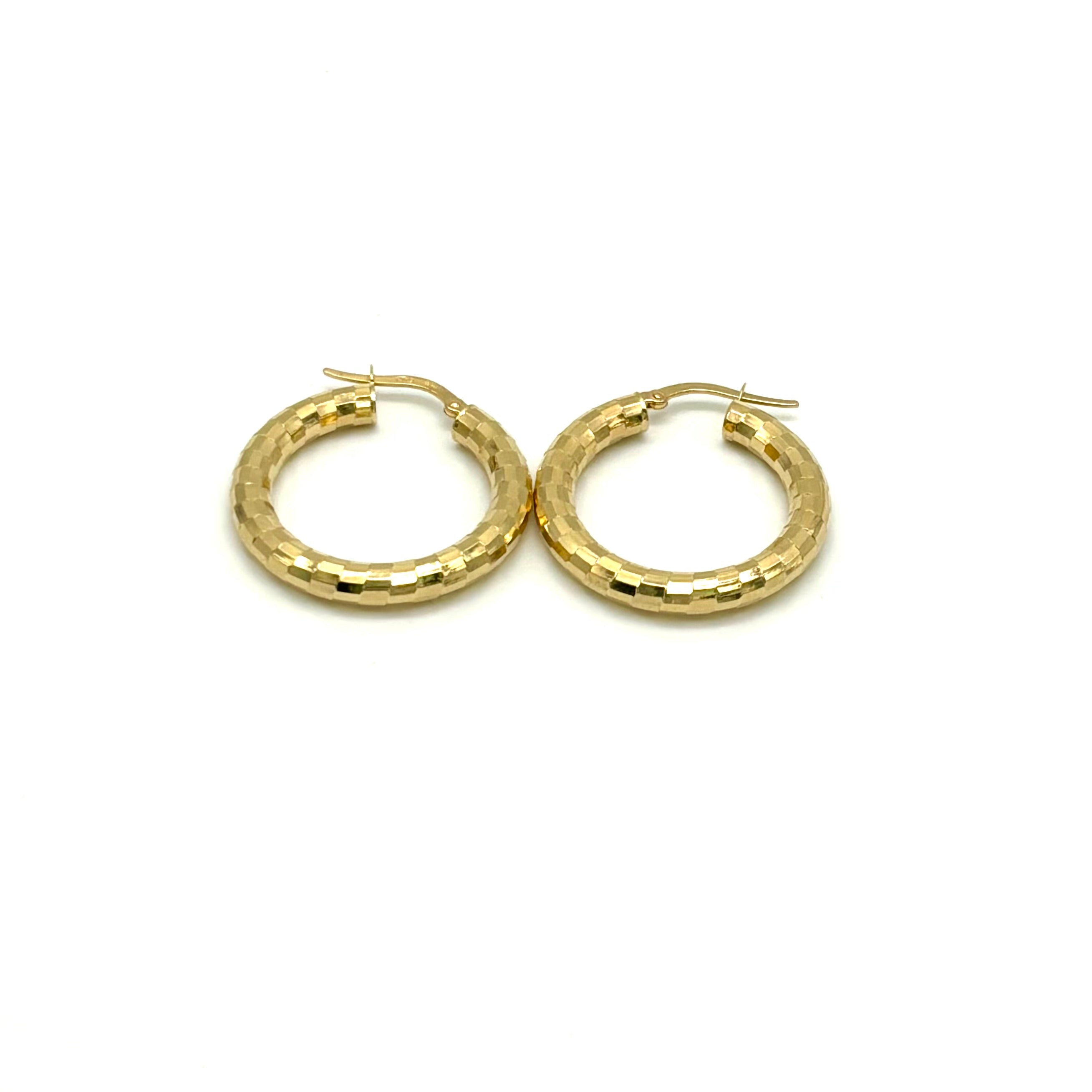 18K GOLD TERAMO HOOP EARRINGS - HANDMADE IN ITALY