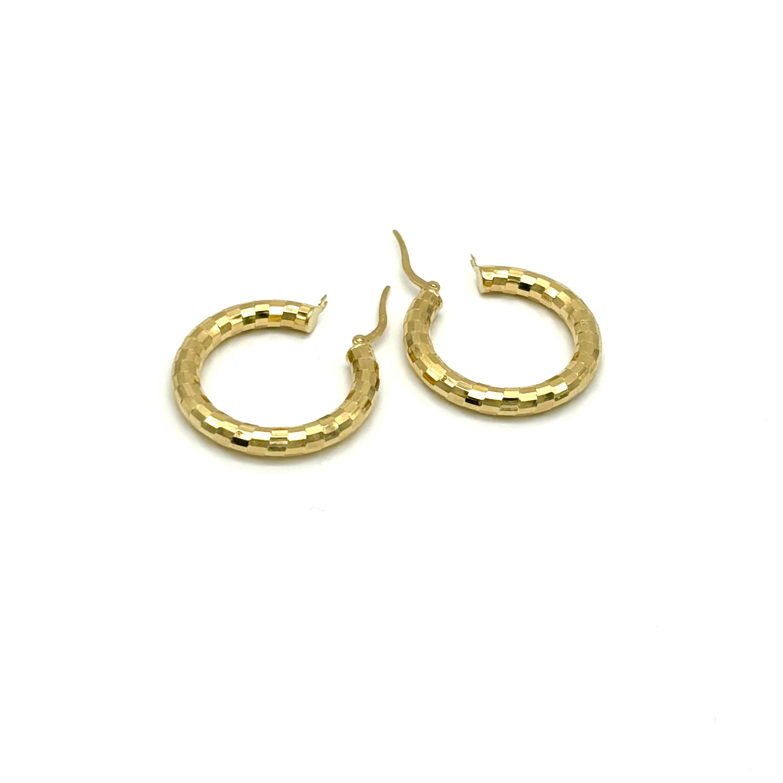 18K GOLD TERAMO HOOP EARRINGS - HANDMADE IN ITALY