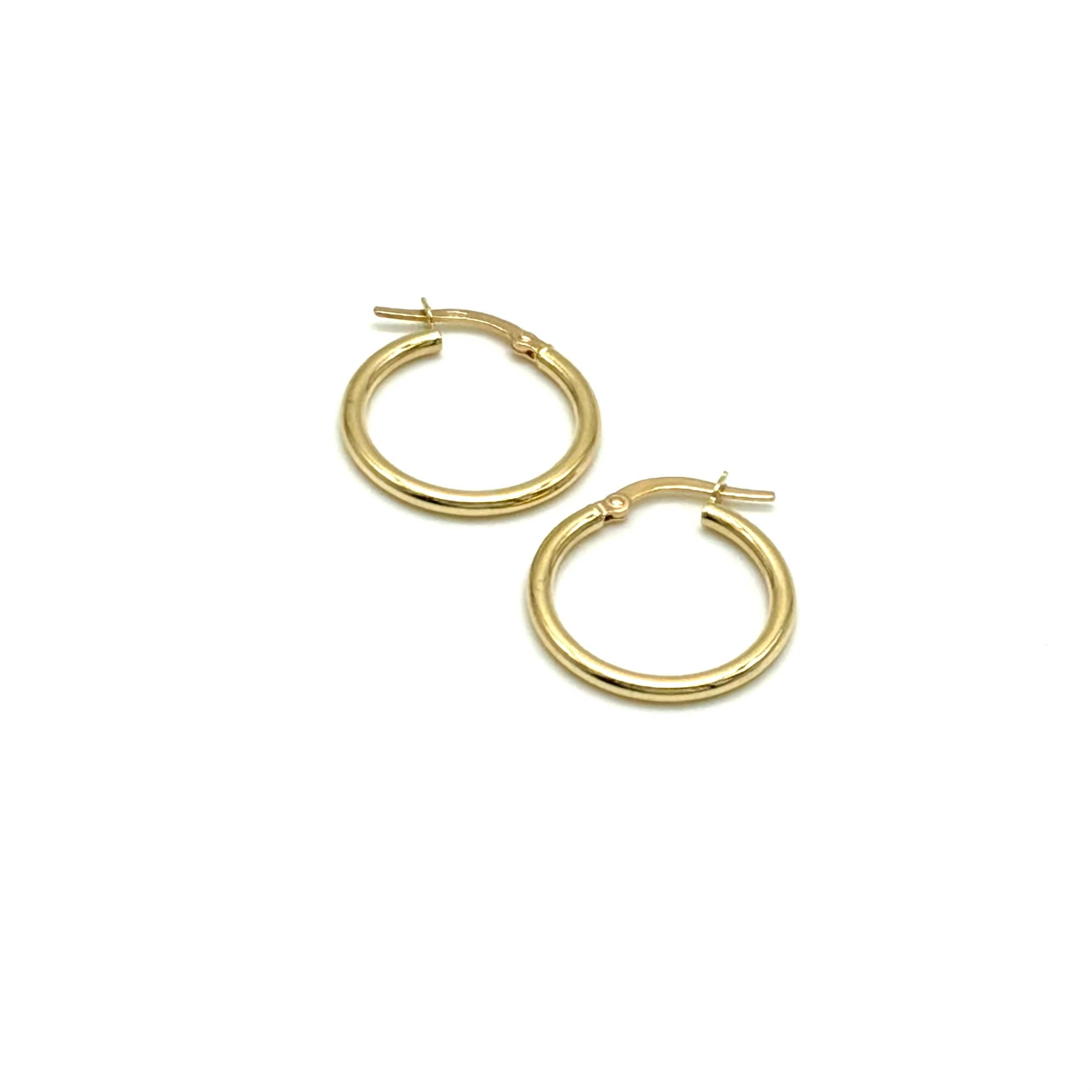 18K GOLD SOLO YOU HOOP EARRINGS - HANDMADE IN ITALY