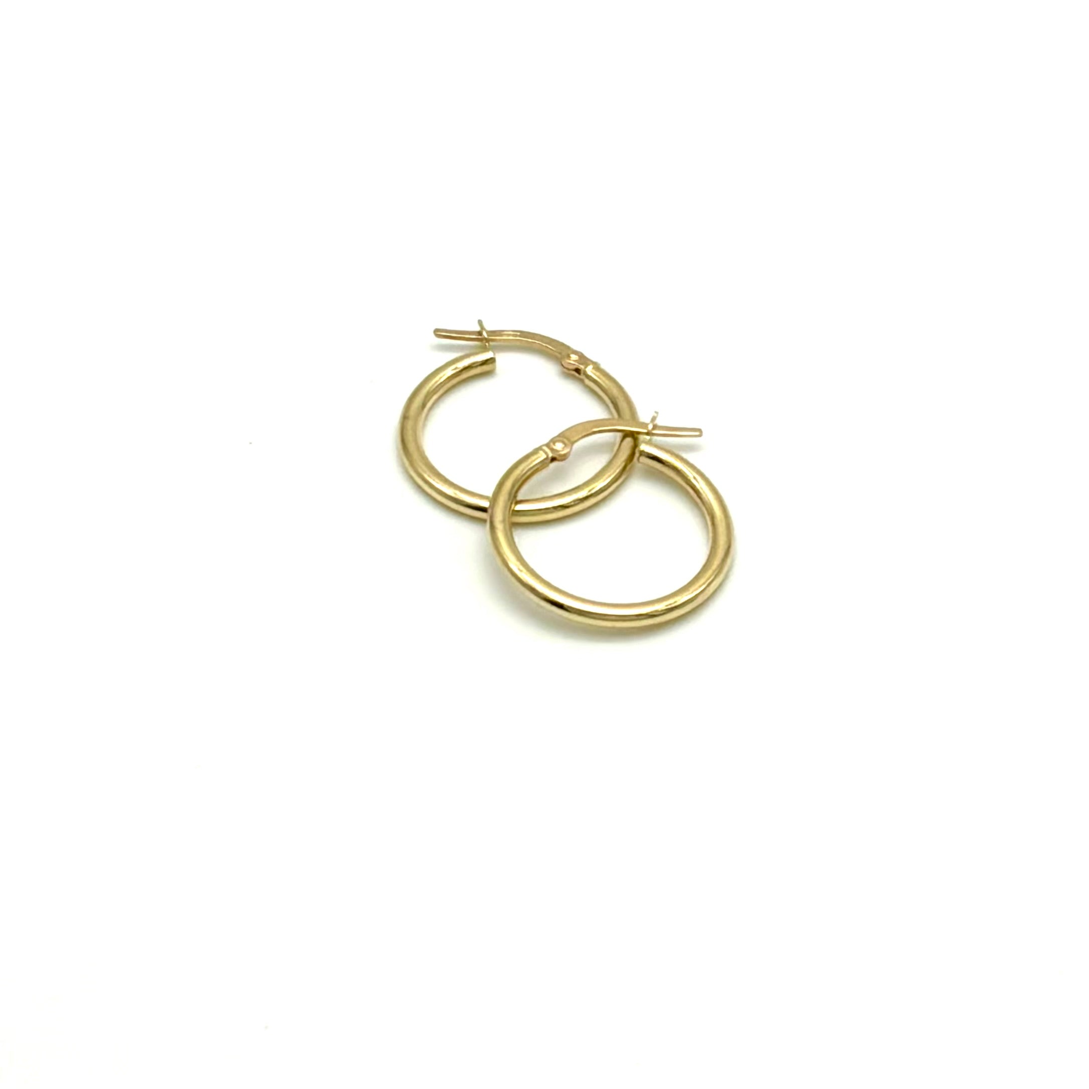 18K GOLD SOLO YOU HOOP EARRINGS - HANDMADE IN ITALY