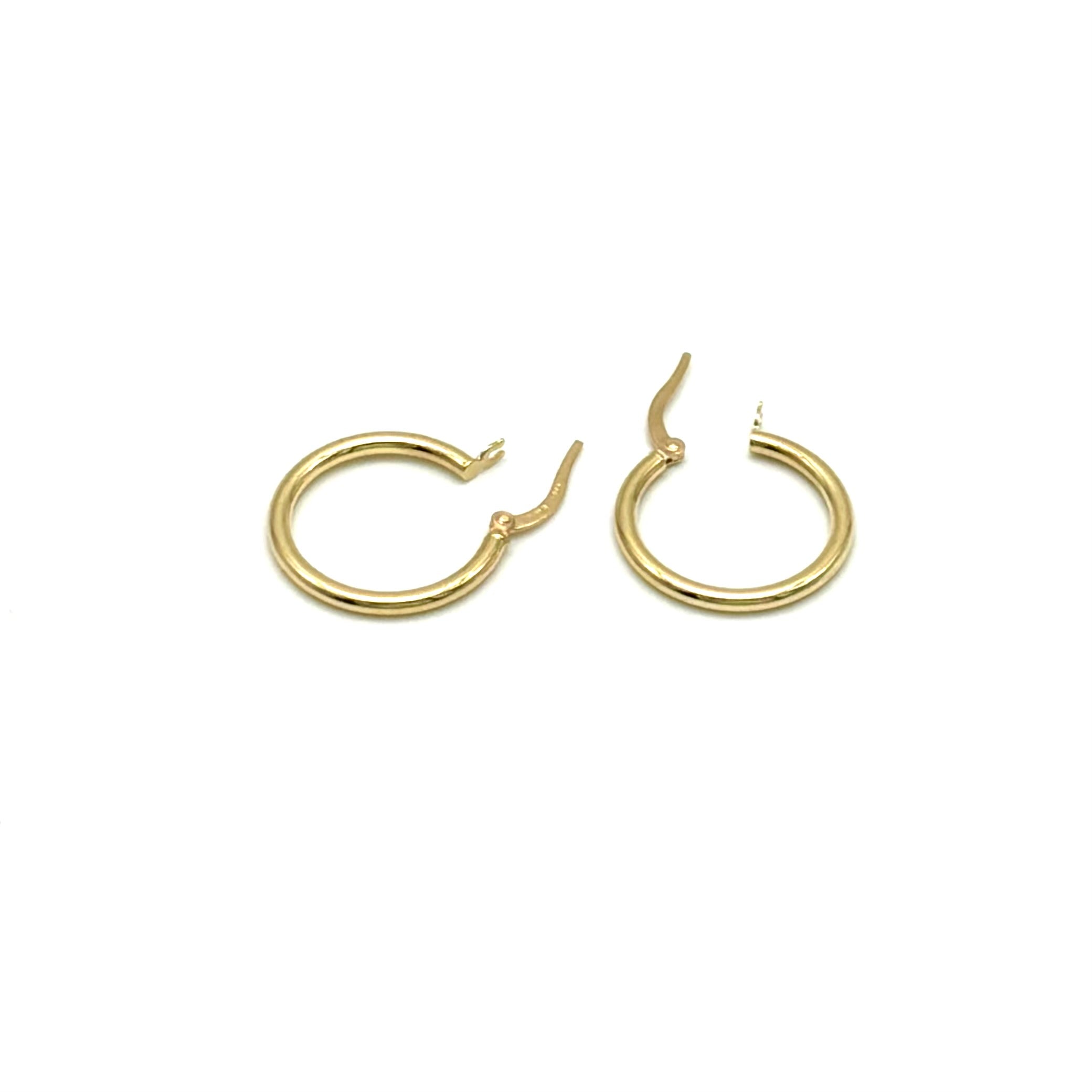 18K GOLD SOLO YOU HOOP EARRINGS - HANDMADE IN ITALY