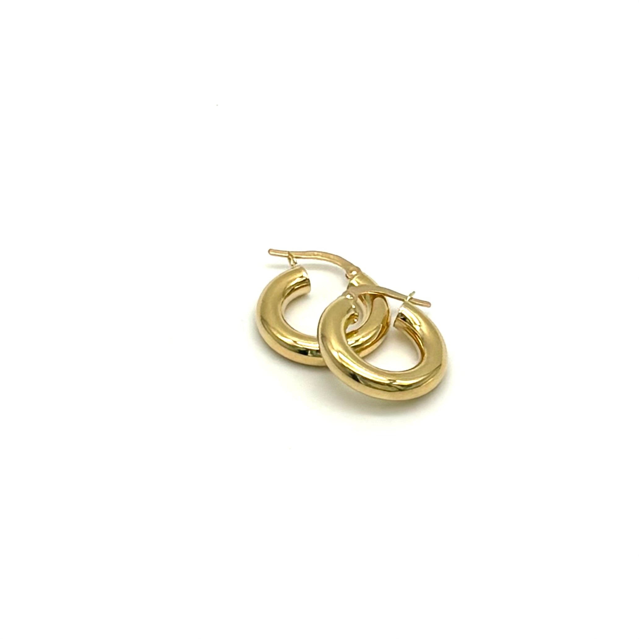 18K GOLD SMALL CHIARA HOOP EARRINGS - HANDMADE IN ITALY