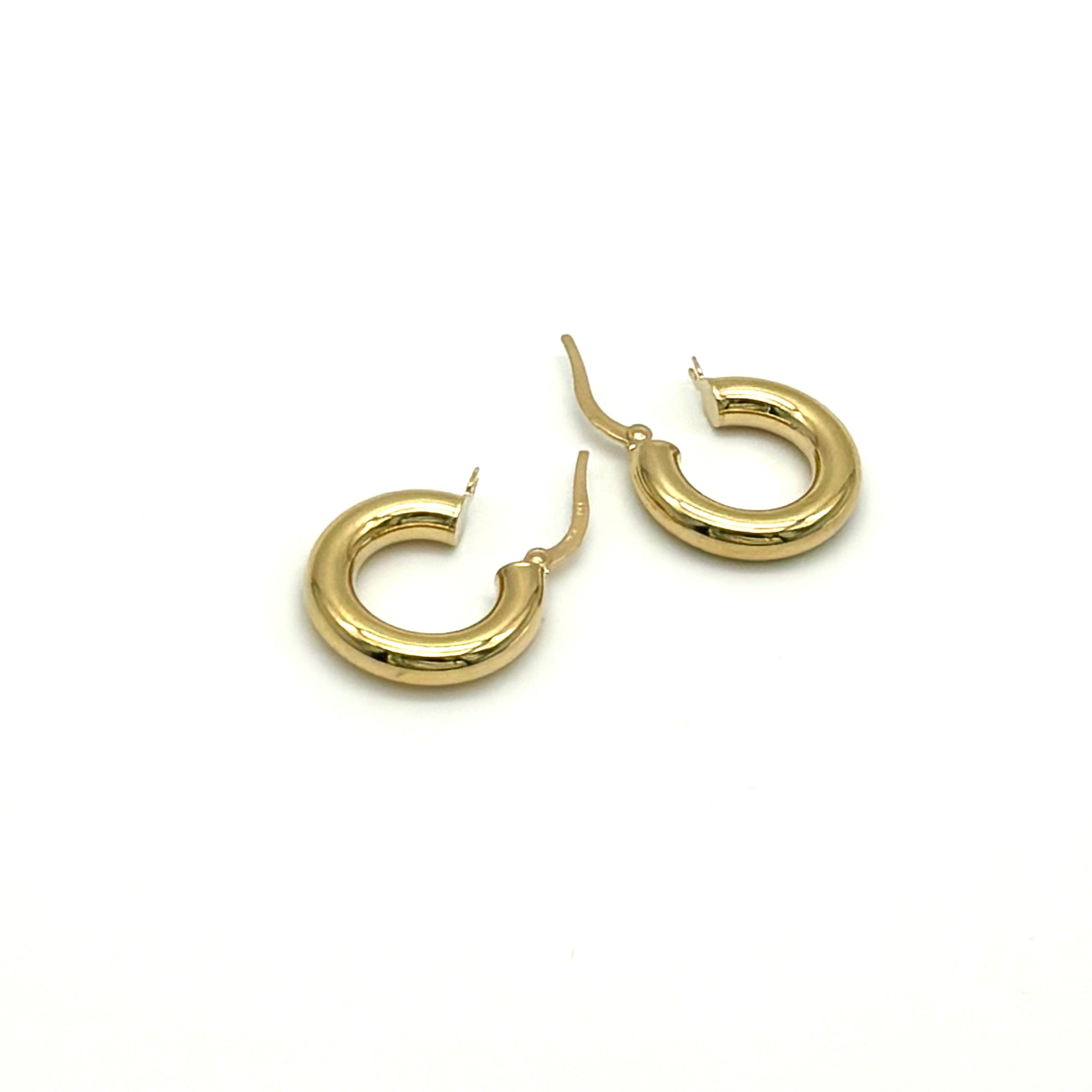 18K GOLD SMALL CHIARA HOOP EARRINGS - HANDMADE IN ITALY