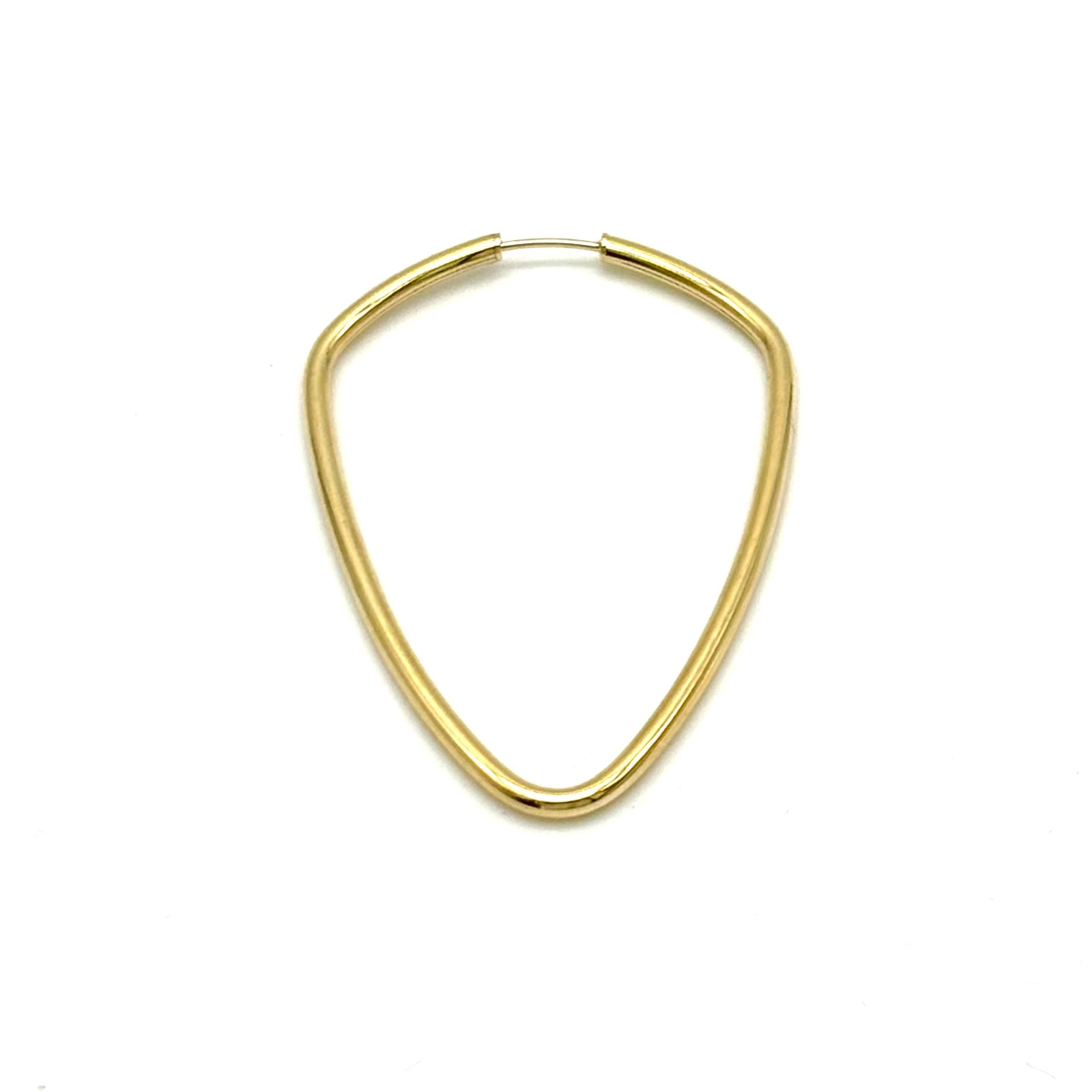 18K GOLD EGG ETERNITY HOOP EARRINGS - HANDMADE IN ITALY