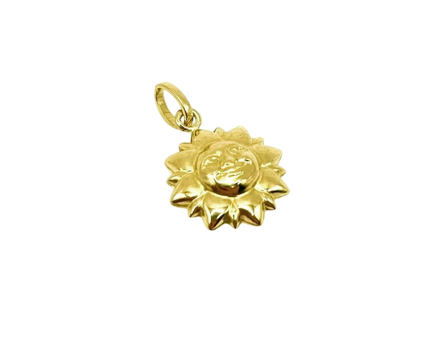 18K GOLD SUN PENDANT - HANDMADE IN ITALY