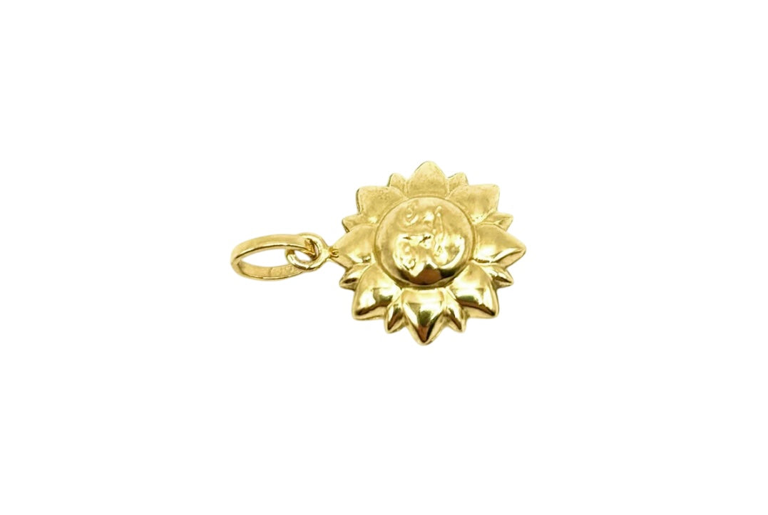 18K GOLD SUN PENDANT - HANDMADE IN ITALY