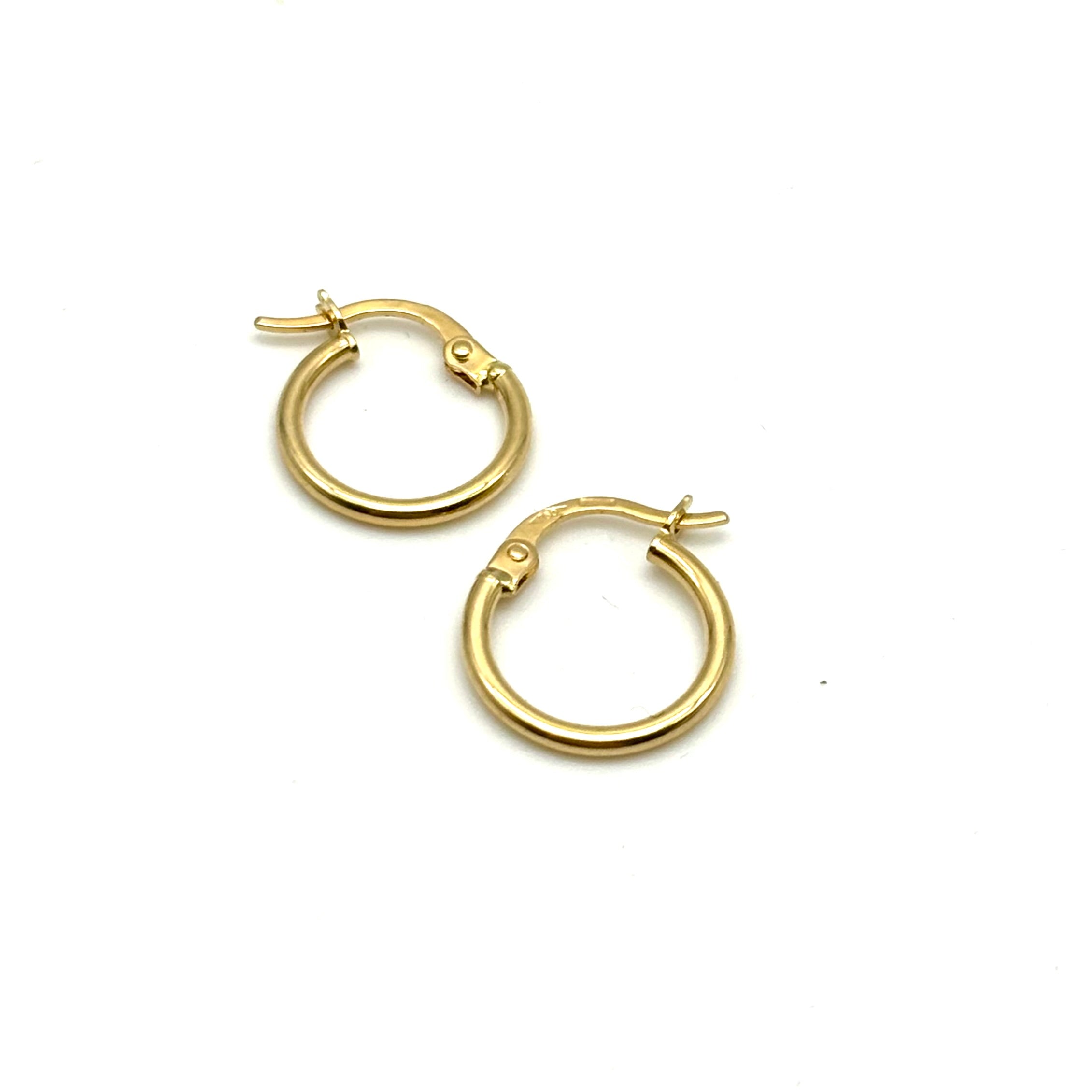 18K GOLD VALLOMBROSA HOOP EARRINGS - HANDMADE IN ITALY