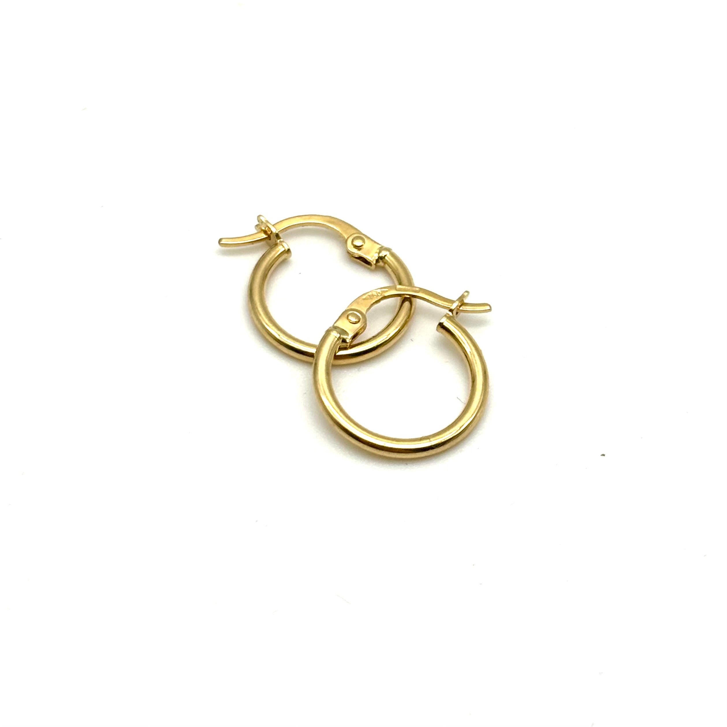 18K GOLD VALLOMBROSA HOOP EARRINGS - HANDMADE IN ITALY