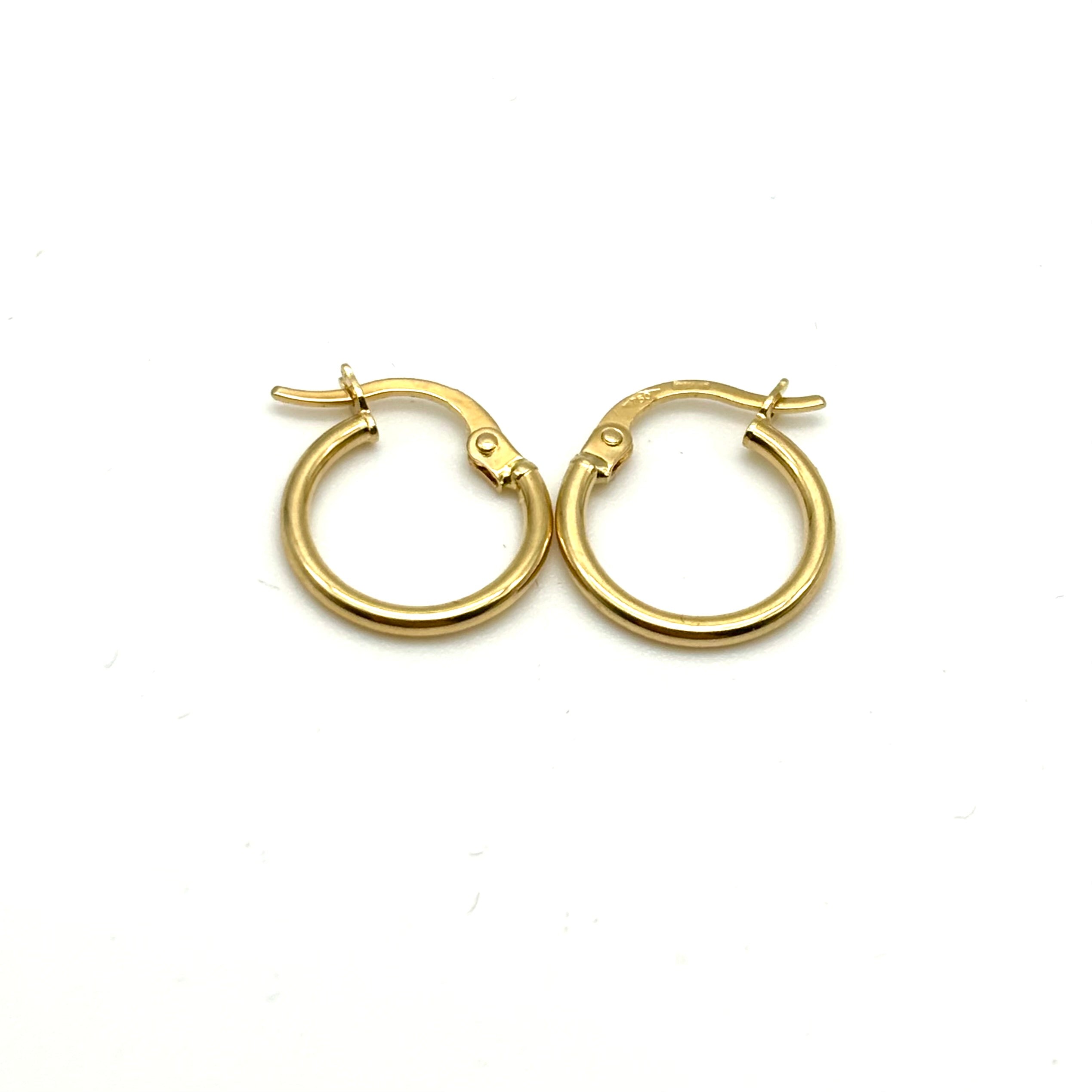 18K GOLD VALLOMBROSA HOOP EARRINGS - HANDMADE IN ITALY