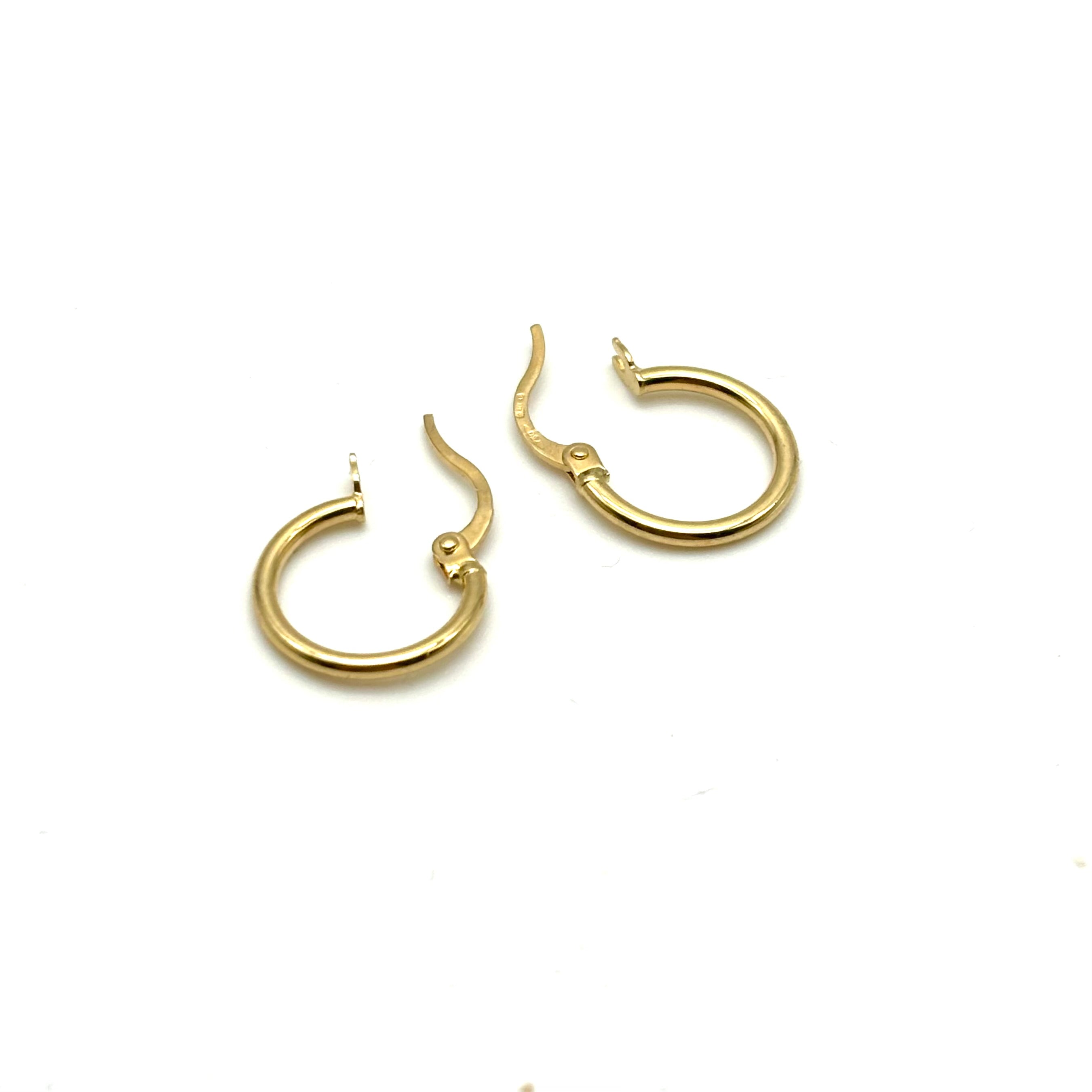18K GOLD VALLOMBROSA HOOP EARRINGS - HANDMADE IN ITALY