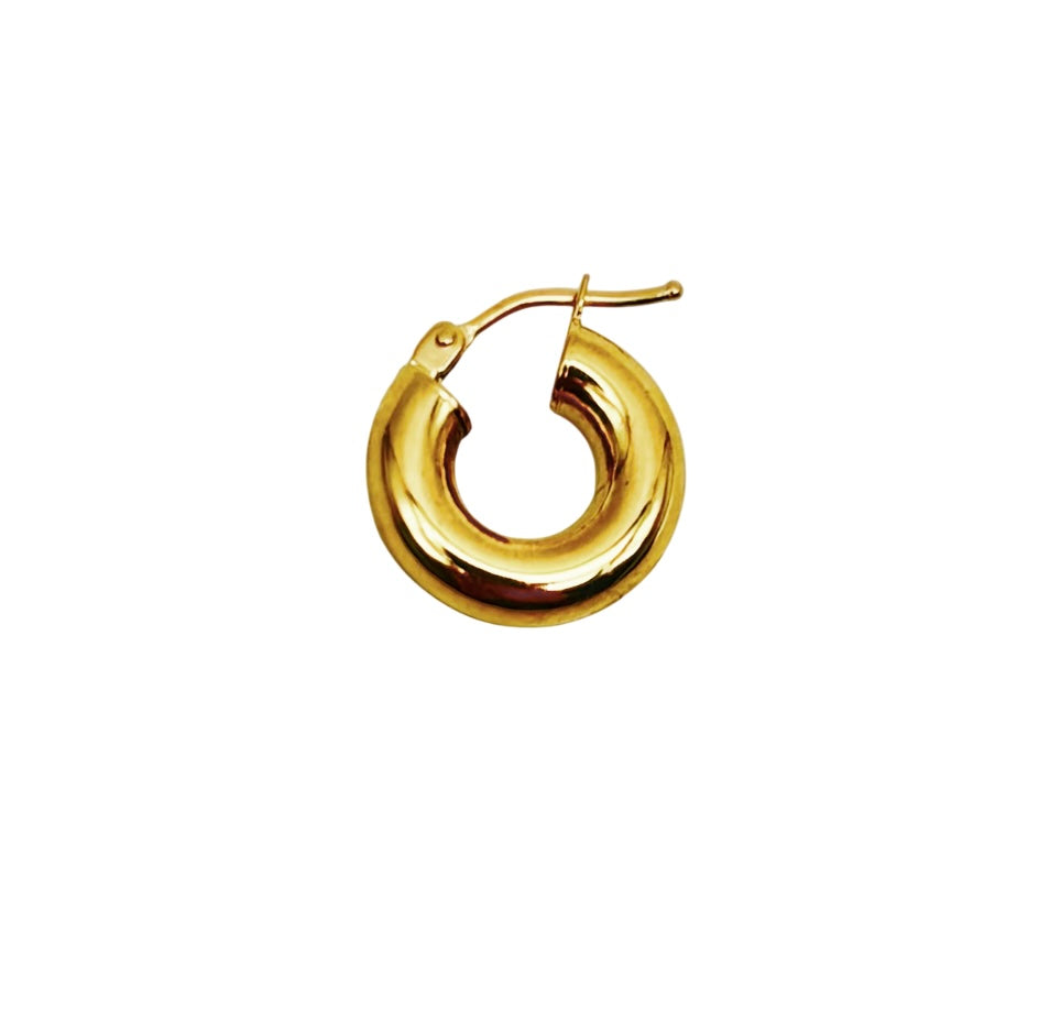 18K GOLD ENRICA HOOP EARRINGS - HANDMADE IN ITALY