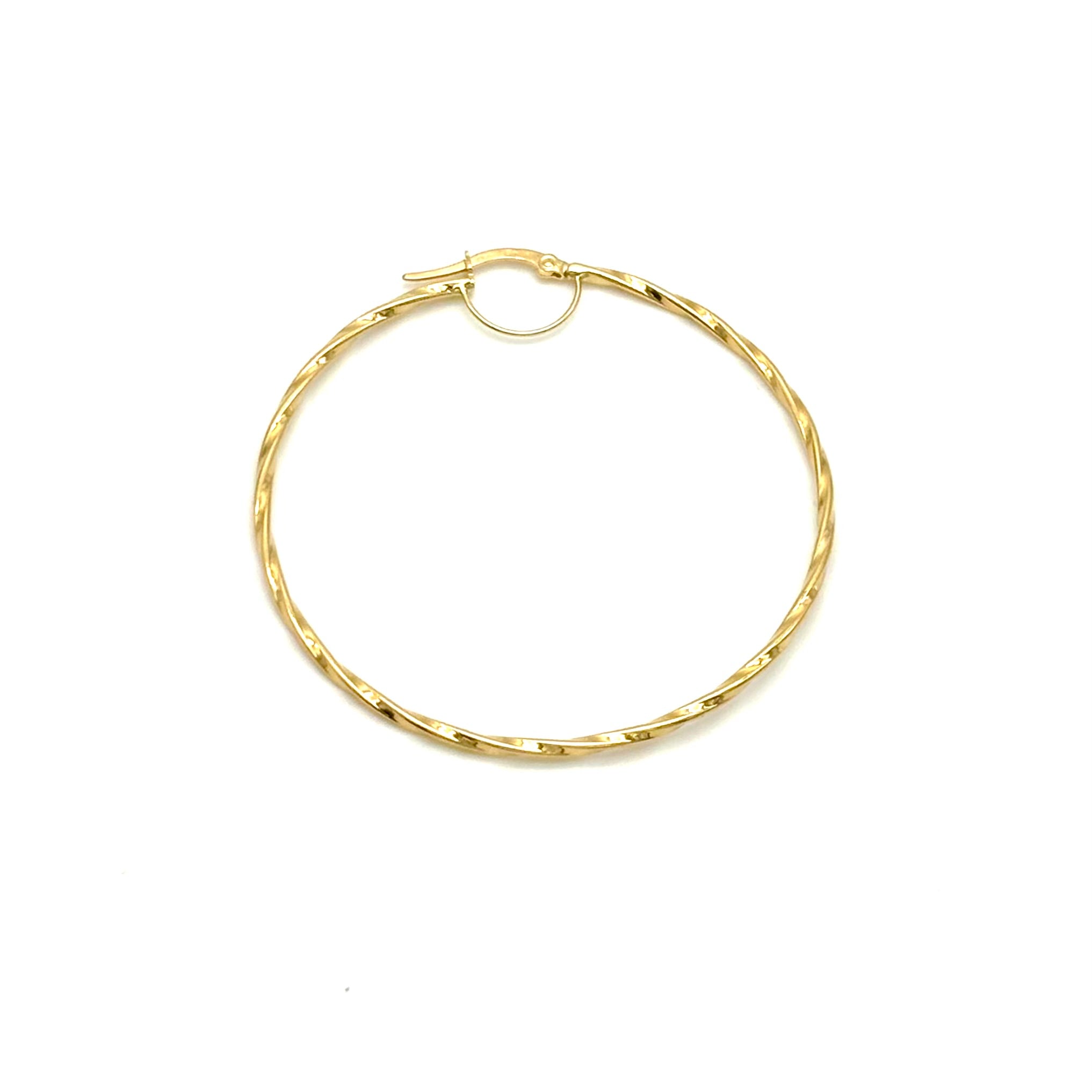 18K GOLD HOOP EARRINGS - HANDMADE IN ITALY
