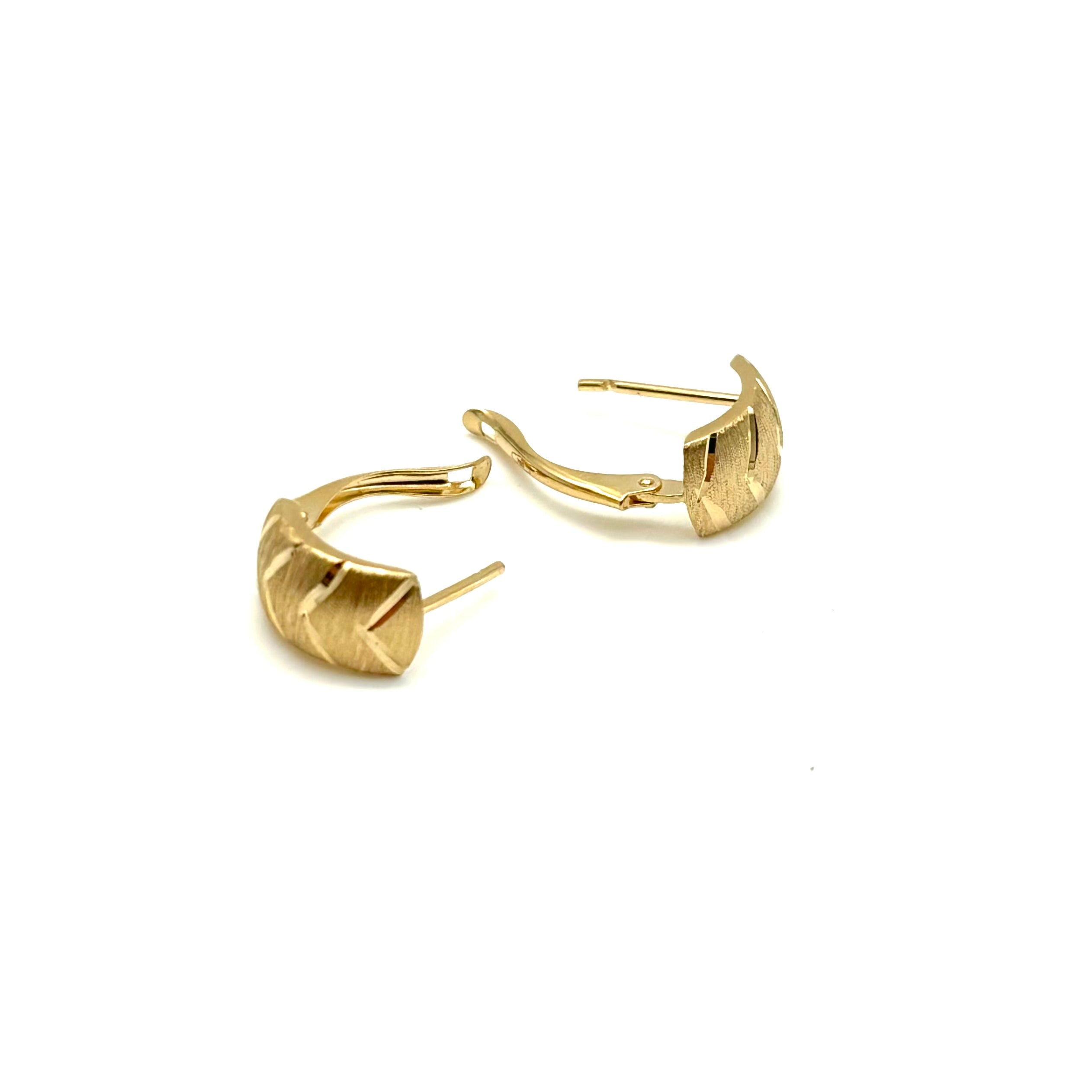 18K GOLD LATCH BACK FIAMMETTA EARRINGS - HANDMADE IN ITALY
