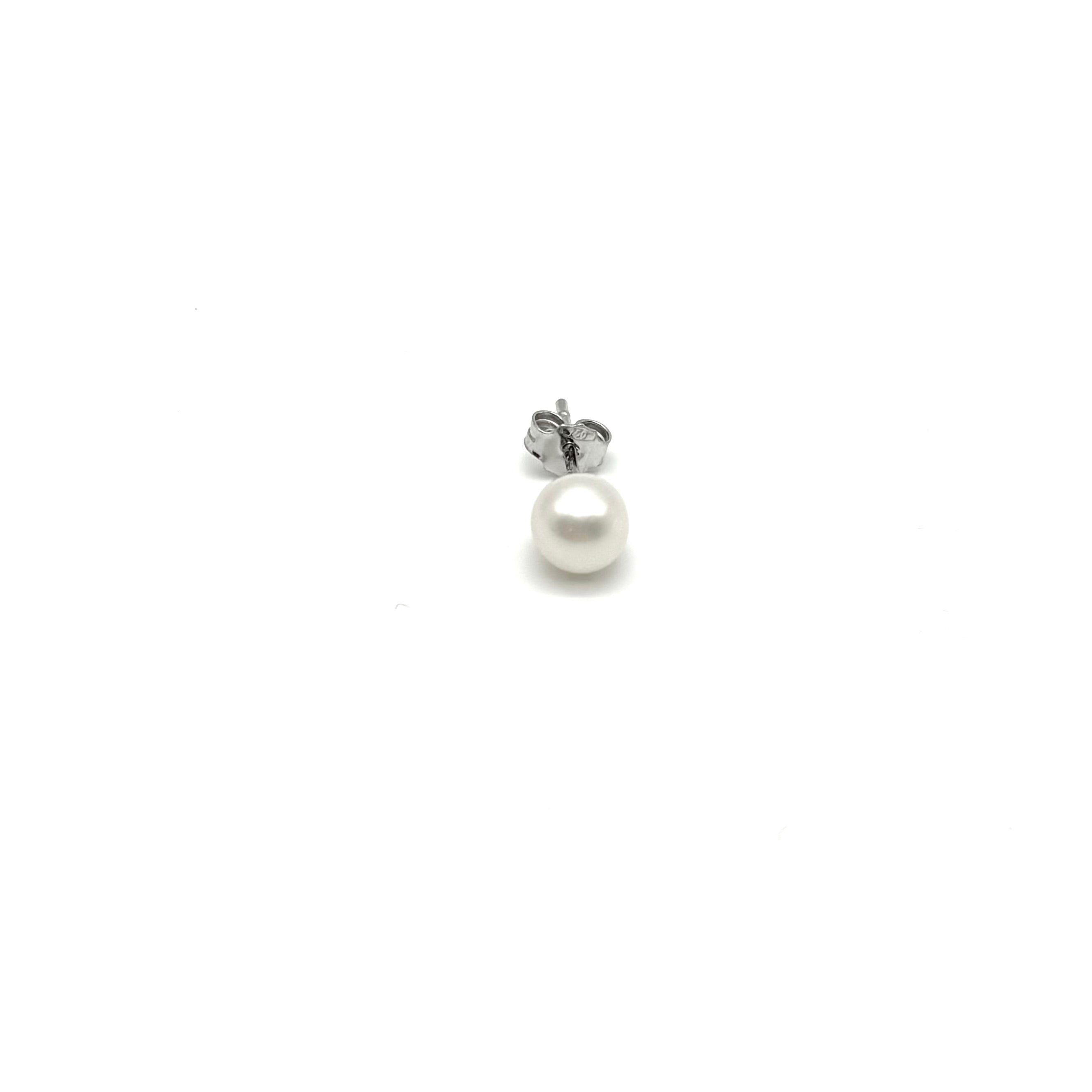 18K GOLD PEARL STUD EARRINGS - HANDMADE IN ITALY