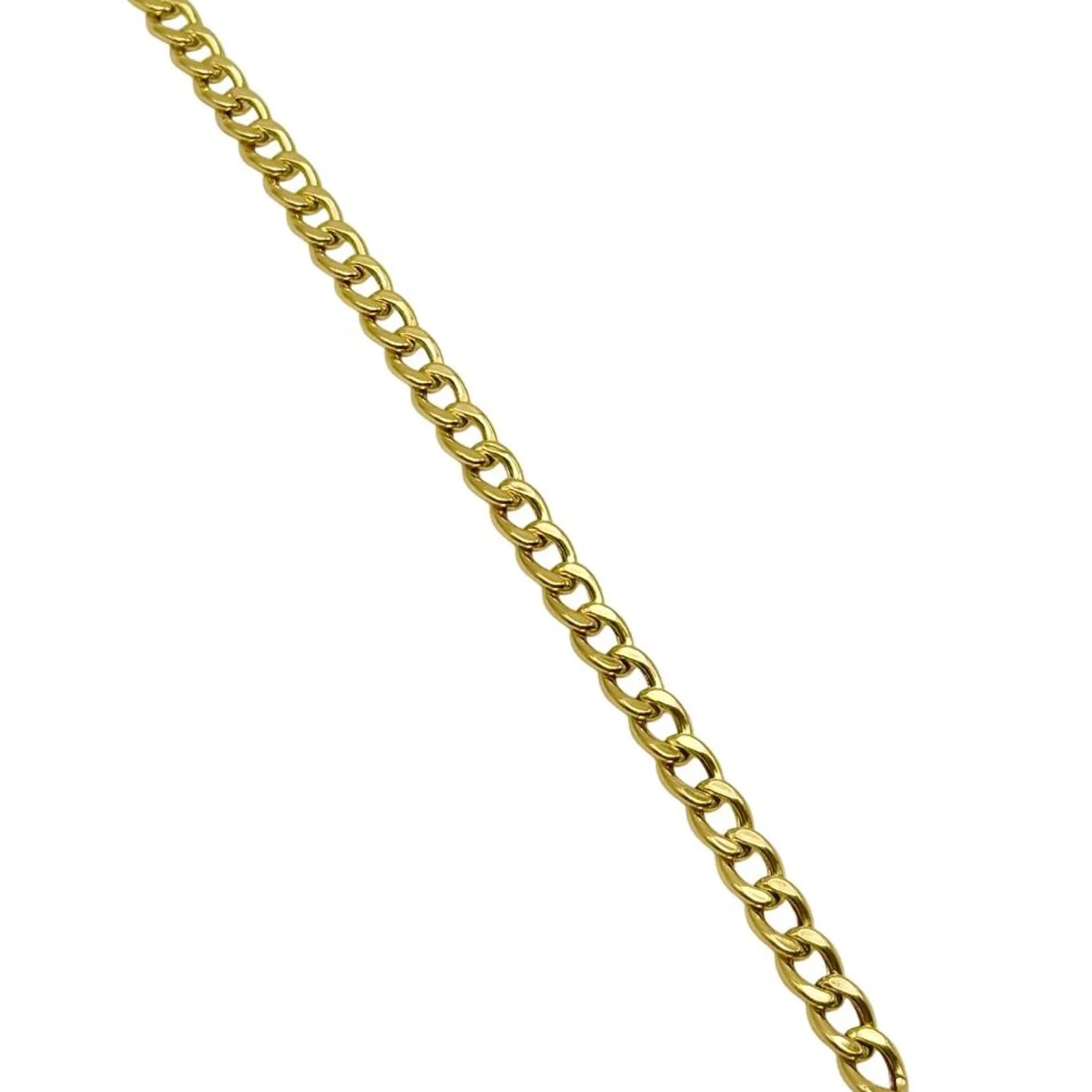 18K GOLD TAORMINA CUBAN CHAIN BRACELET - HANDMADE IN ITALY