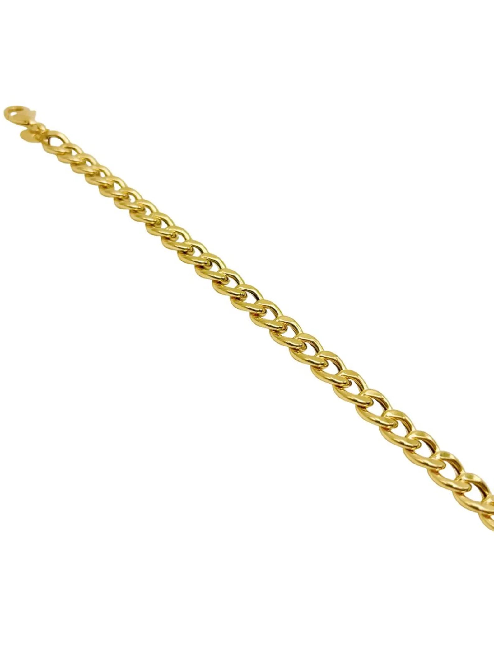 18K GOLD SESTRIERE CUBAN CHAIN BRACELET - HANDMADE IN ITALY