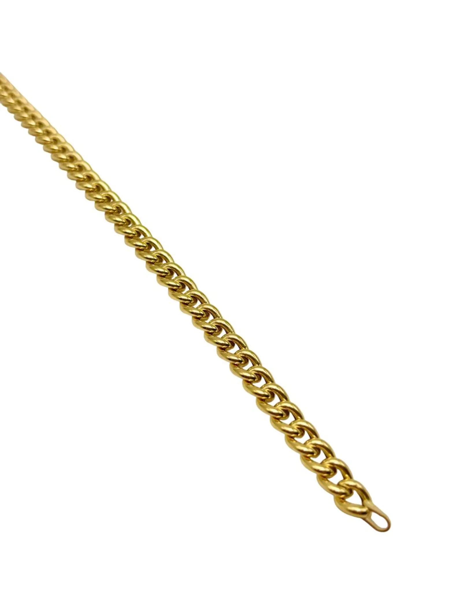 18K GOLD AMIATA CUBAN CHAIN BRACELET - HANDMADE IN ITALY