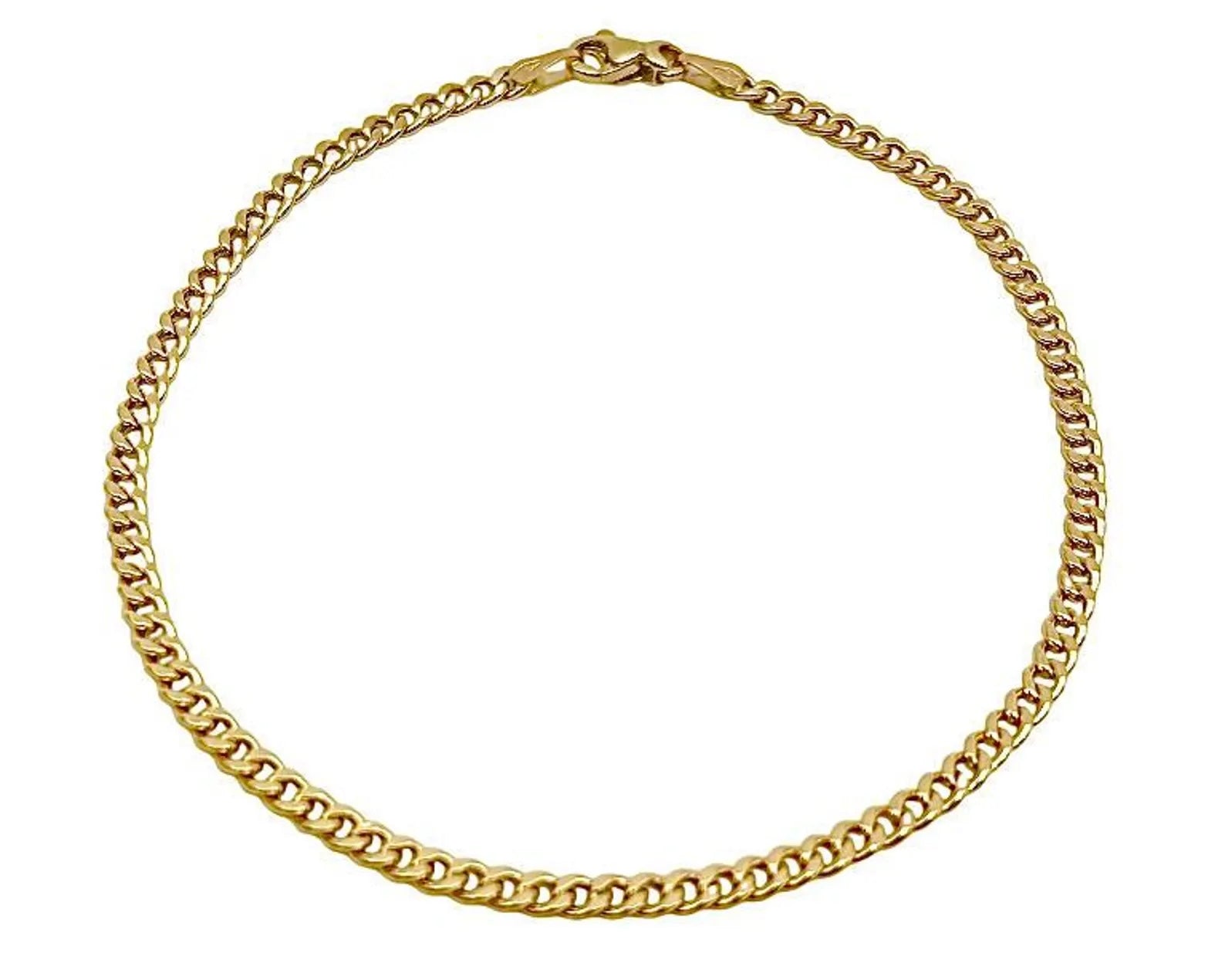 18K GOLD ALICUDI  CUBAN CHAIN BRACELET - HANDMADE IN ITALY