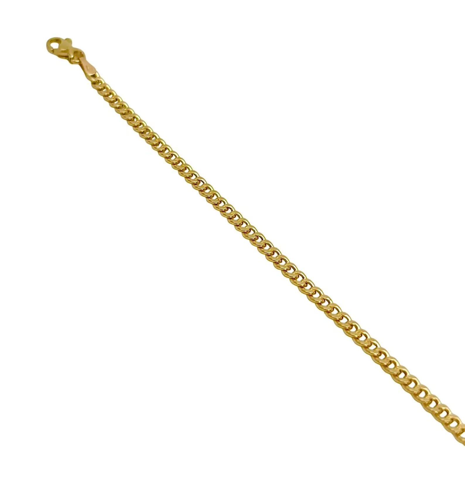 18K GOLD ALICUDI CUBAN CHAIN BRACELET - HANDMADE IN ITALY