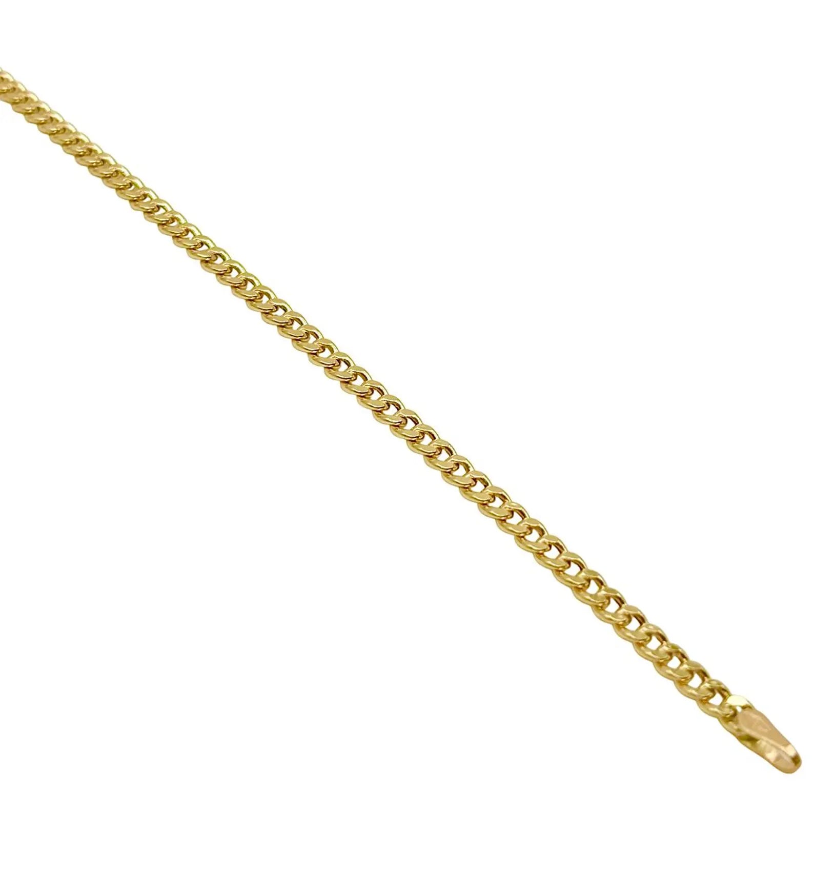 18K GOLD ALICUDI CUBAN CHAIN BRACELET - HANDMADE IN ITALY