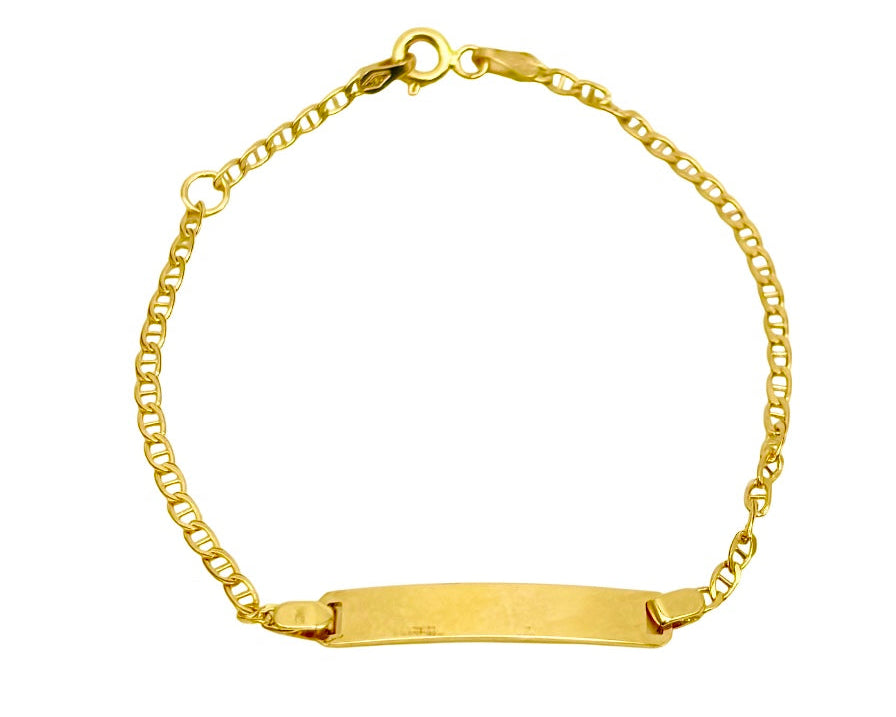 18K GOLD CHICCO BAR BRACELET - HANDMADE IN ITALY