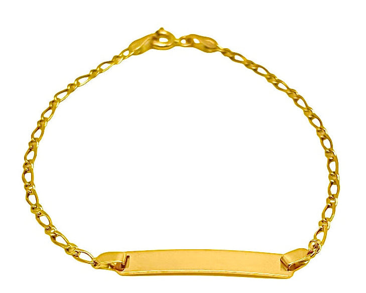 18K GOLD TATA BAR BRACELET - HANDMADE IN ITALY