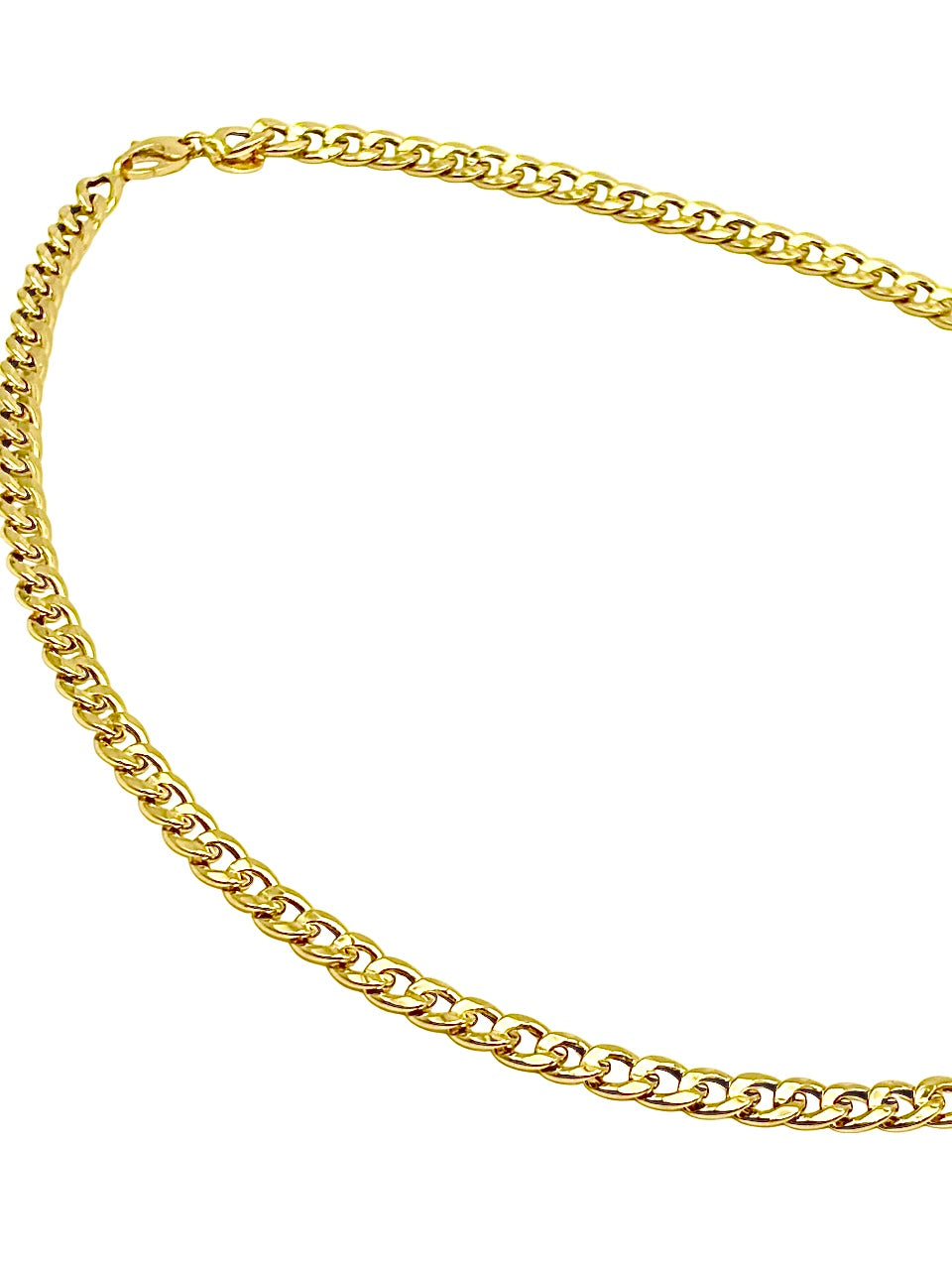 18K GOLD CAPRERA CUBAN CHAIN NECKLACE - HANDMADE IN ITALY
