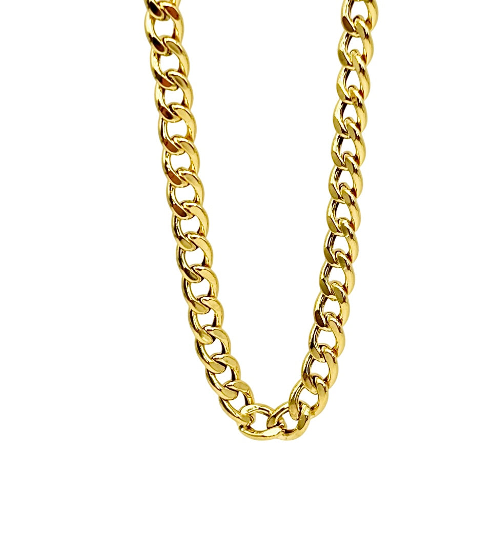 18K GOLD SANT’ANTIOCO CUBAN CHAIN NECKLACE - HANDMADE IN ITALY