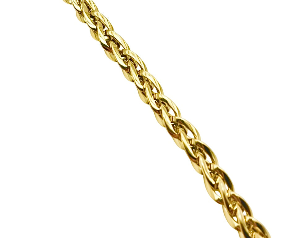 18K GOLD SPIGA CHAIN BRACELET - HANDMADE IN ITALY