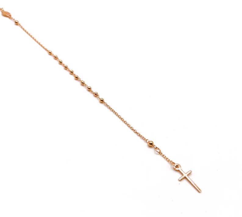 18K GOLD ROSARY BRACELET - HANDMADE IN ITALY