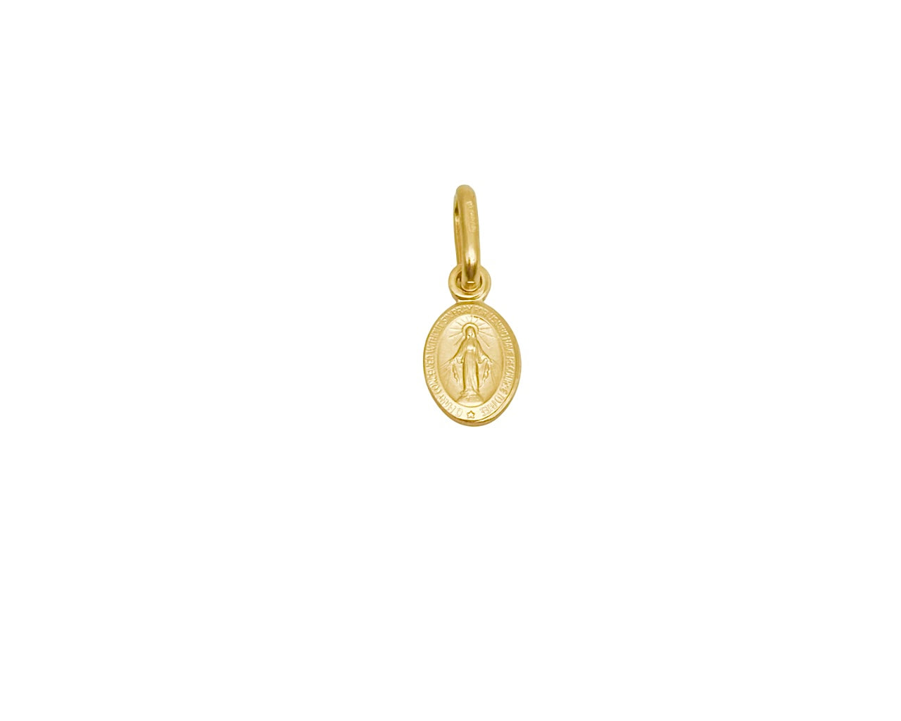 18K GOLD OVAL SANTA MARIA PENDANT - HANDMADE IN ITALY