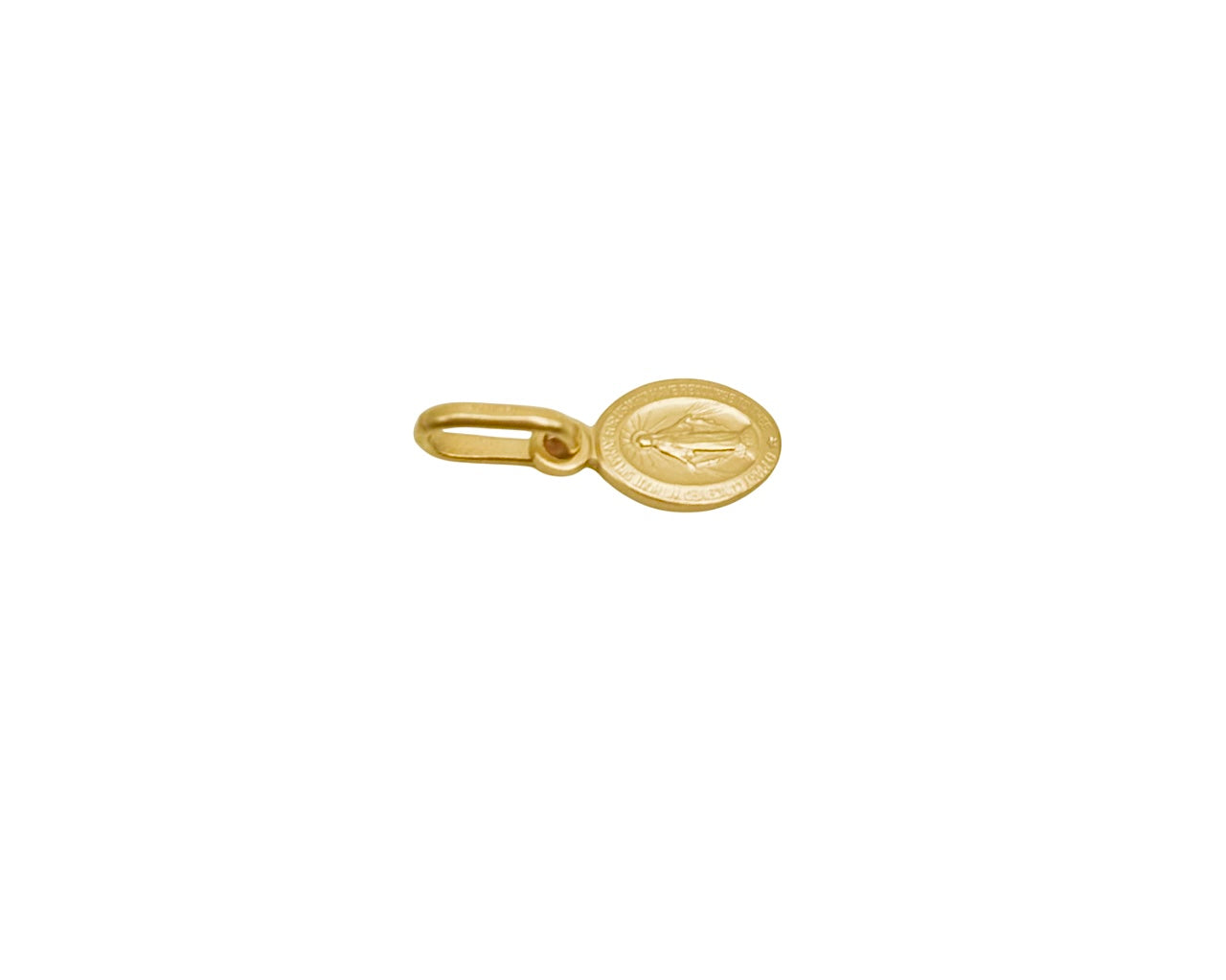 18K GOLD OVAL SANTA MARIA PENDANT - HANDMADE IN ITALY