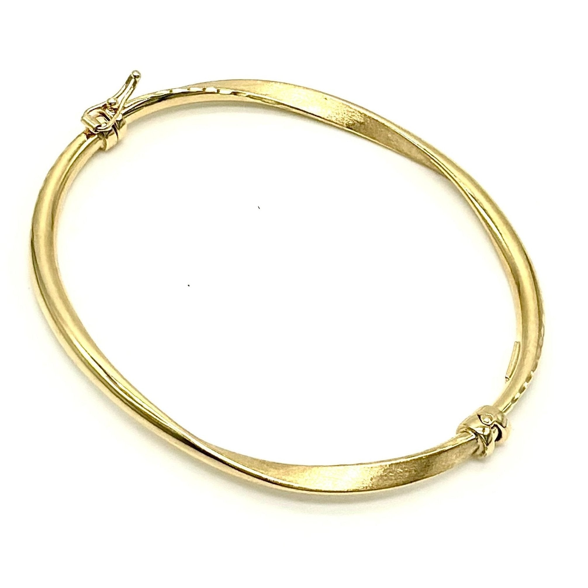 18K GOLD BANGLE BRACELET - HANDMADE IN ITALY