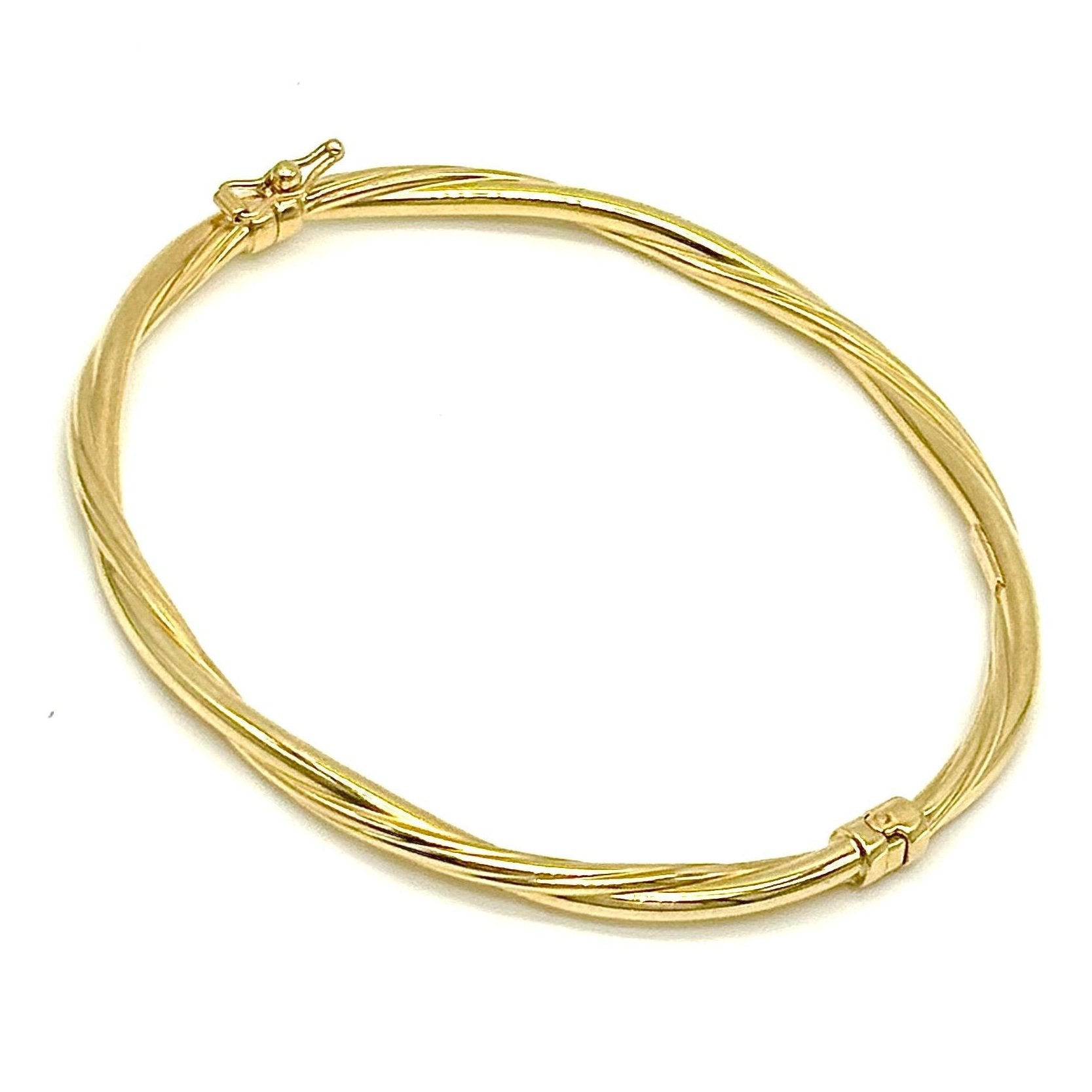 18K GOLD BANGLE BRACELET - HANDMADE IN ITALY
