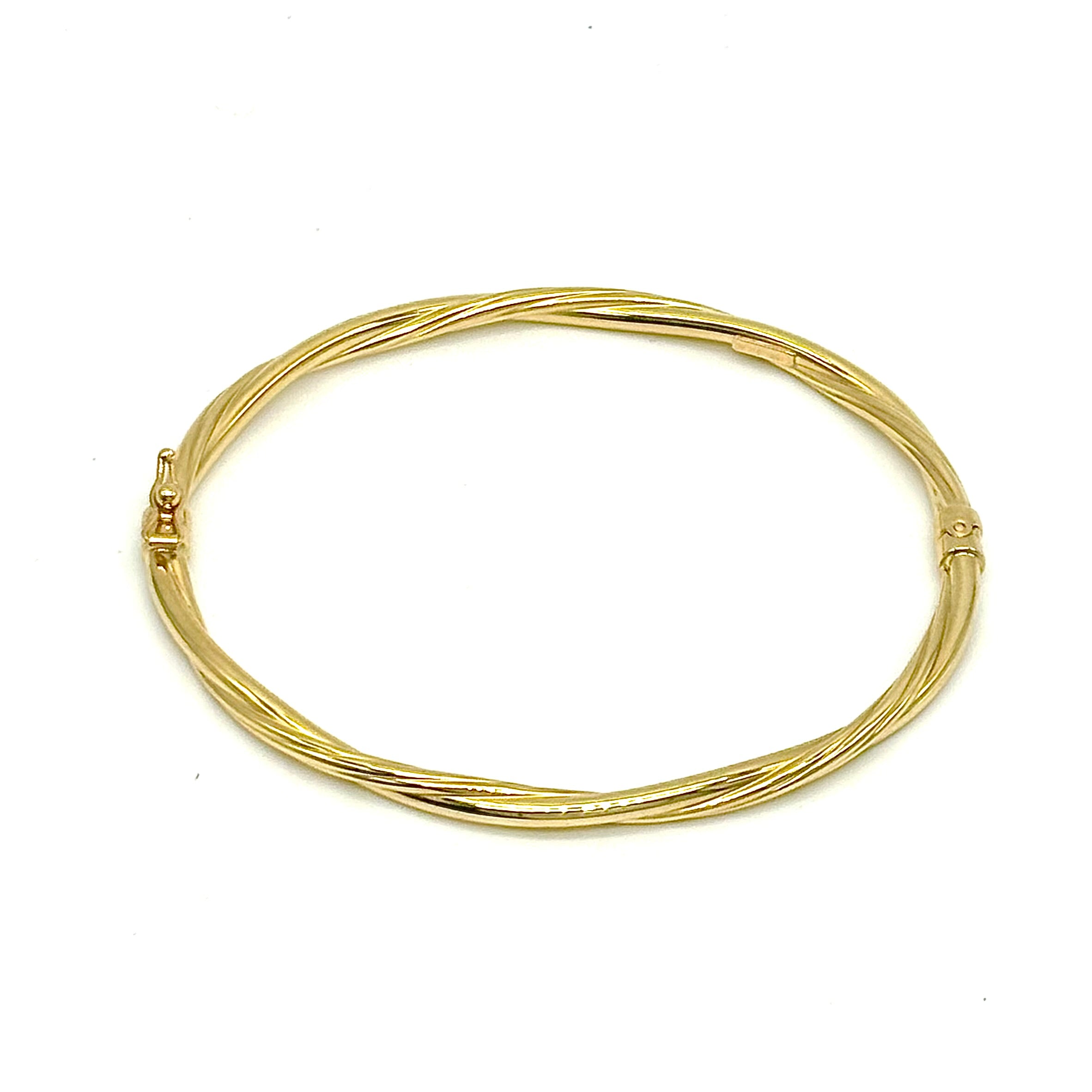 18K GOLD BANGLE BRACELET - HANDMADE IN ITALY