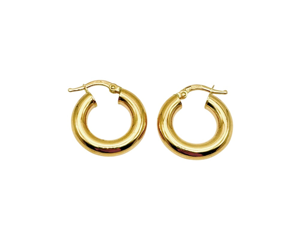 18K GOLD SIMONETTA HOOP EARRINGS - HANDMADE IN ITALY
