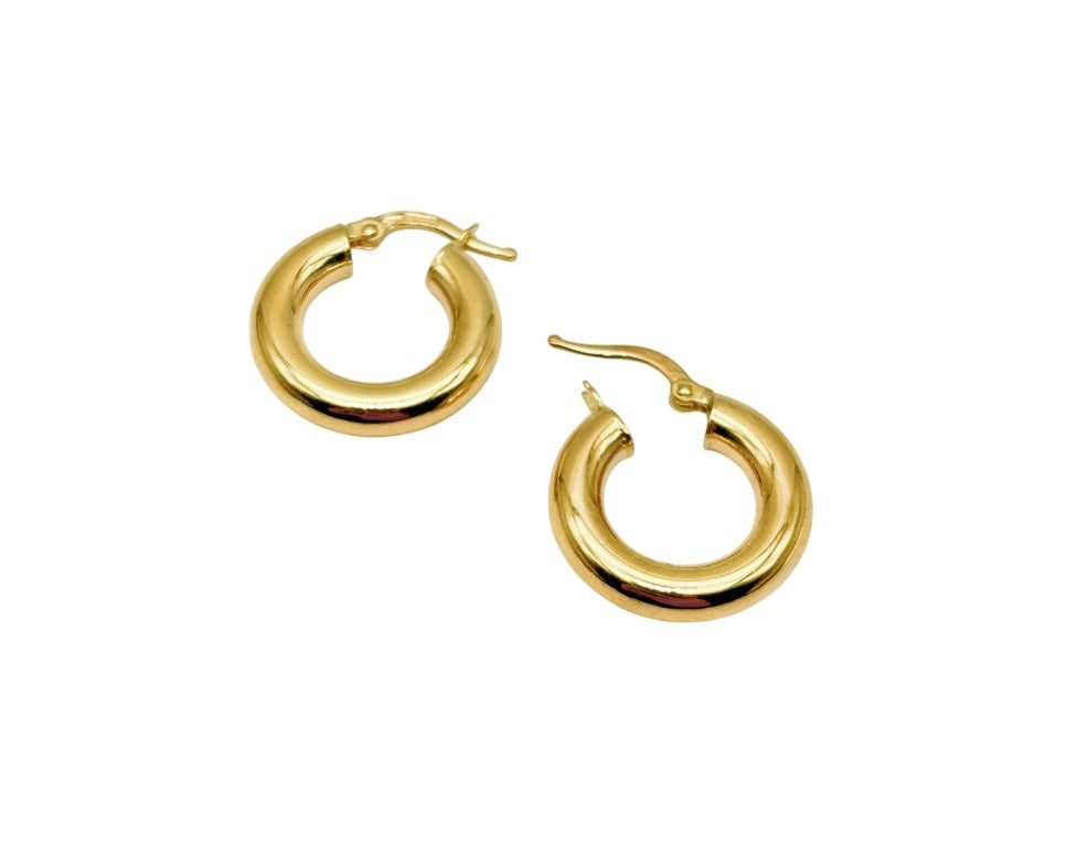 18K GOLD SIMONETTA HOOP EARRINGS - HANDMADE IN ITALY