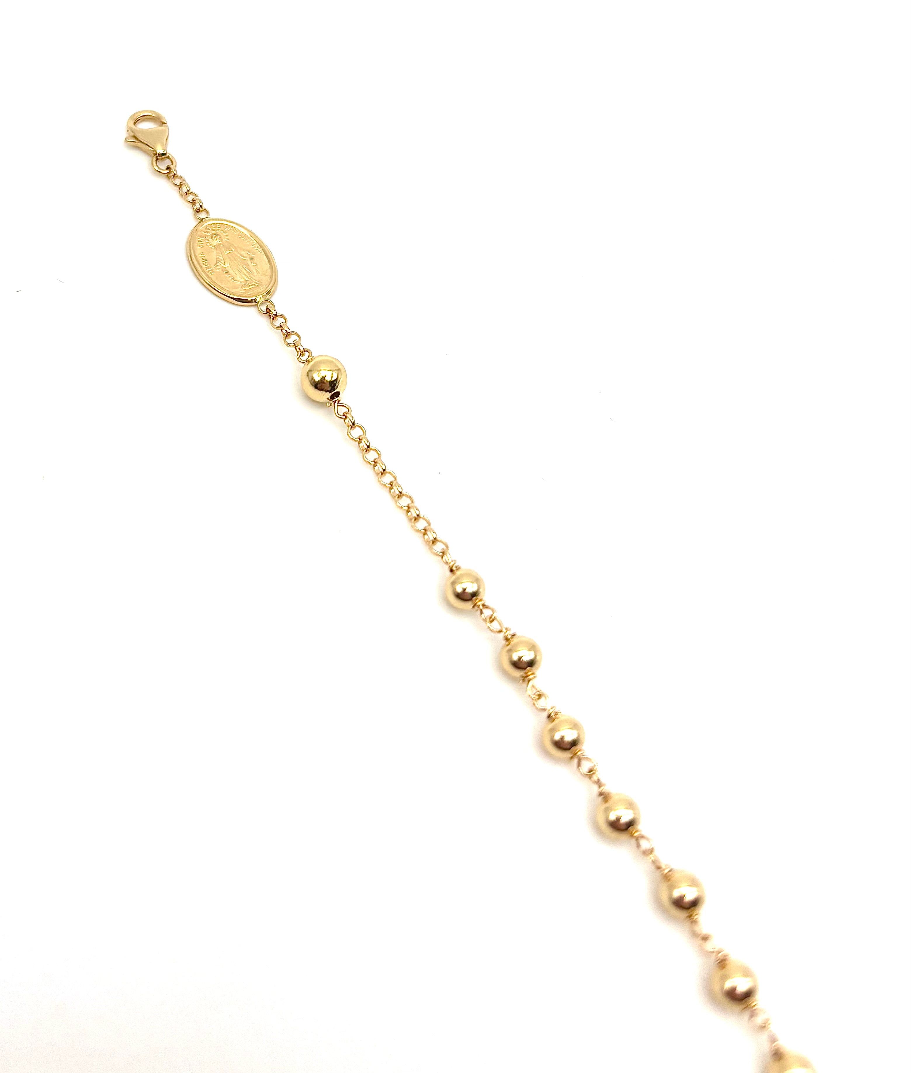 18K GOLD ROSARY BRACELET - HANDMADE IN ITALY