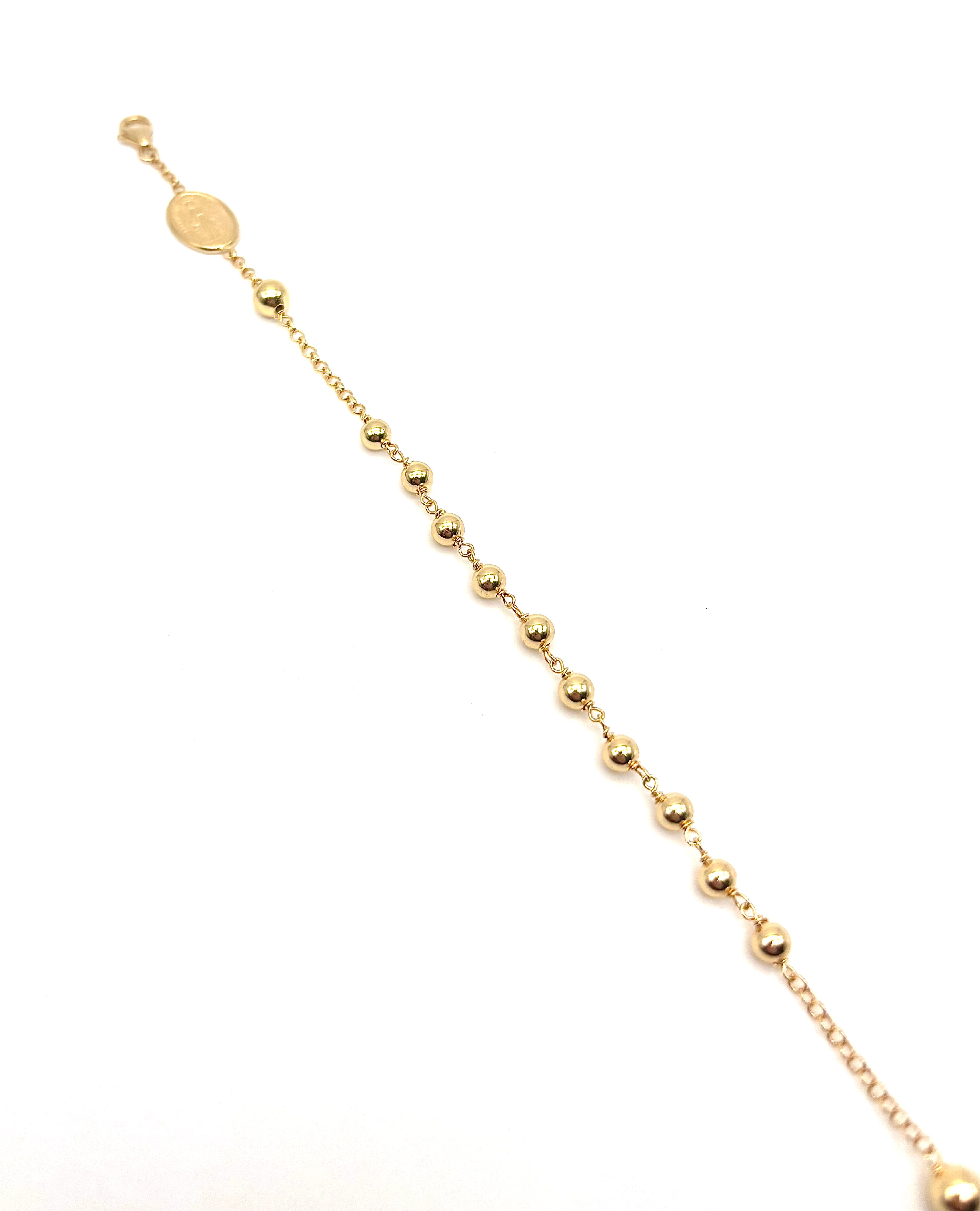 18K GOLD ROSARY BRACELET - HANDMADE IN ITALY