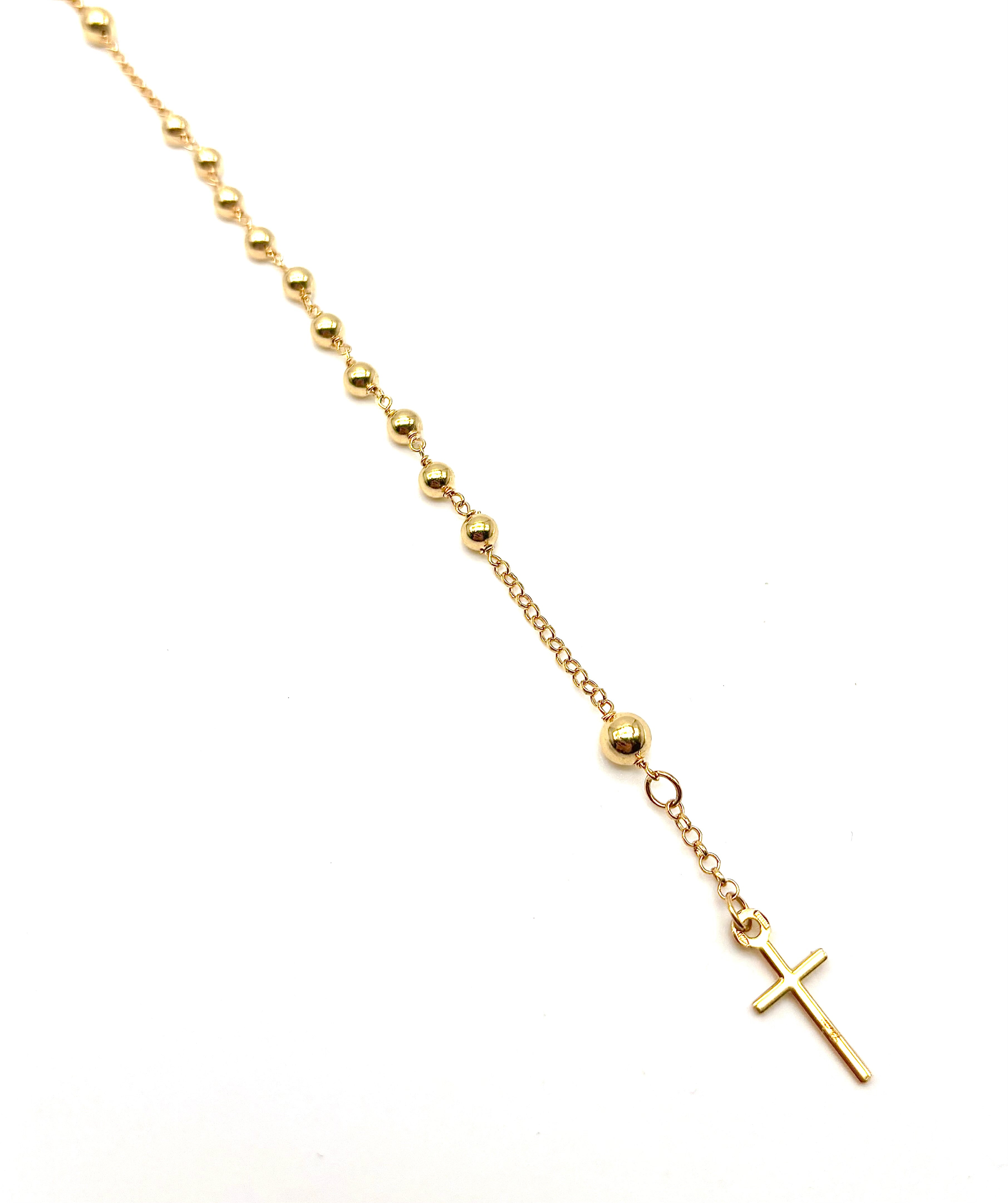 18K GOLD ROSARY BRACELET - HANDMADE IN ITALY