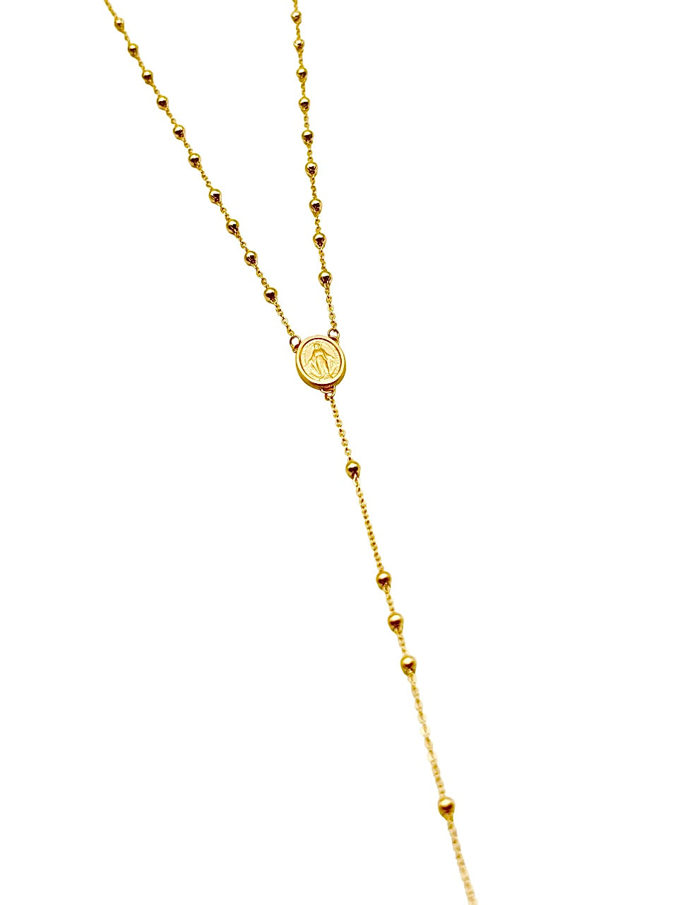 18K GOLD ROSARY NECKLACE - HANDMADE IN ITALY