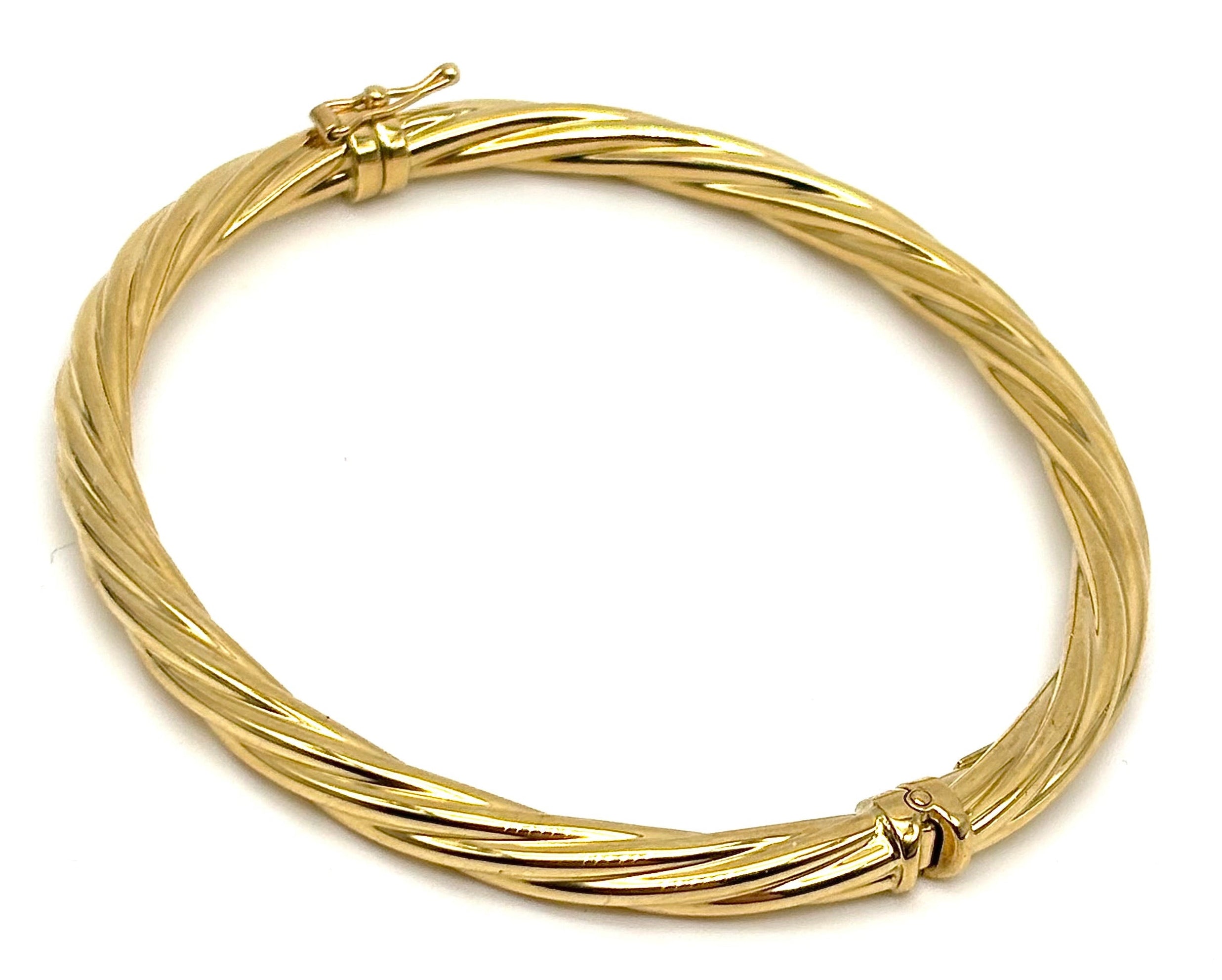 18K GOLD BANGLE BRACELET - HANDMADE IN ITALY