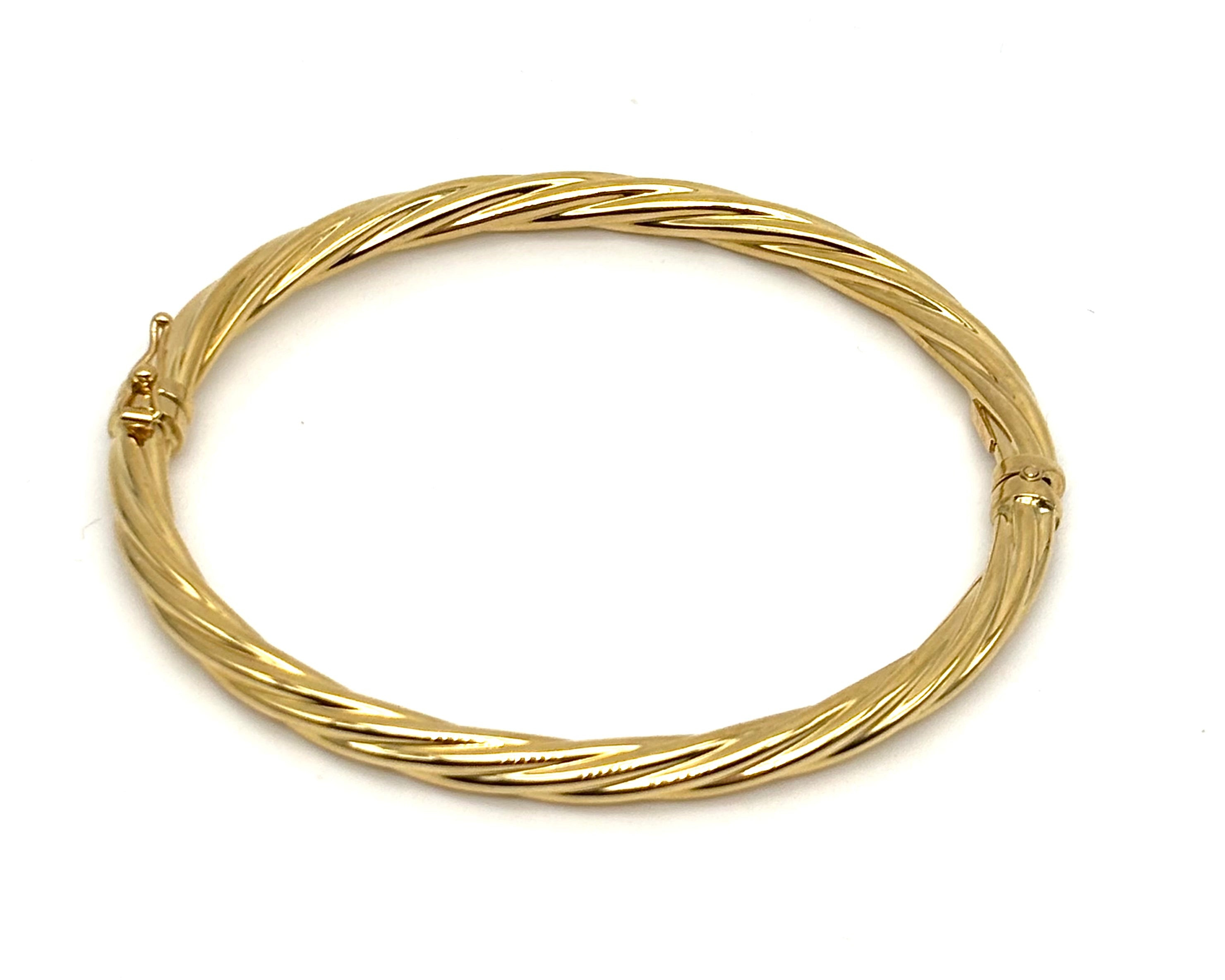 18K GOLD BANGLE BRACELET - HANDMADE IN ITALY