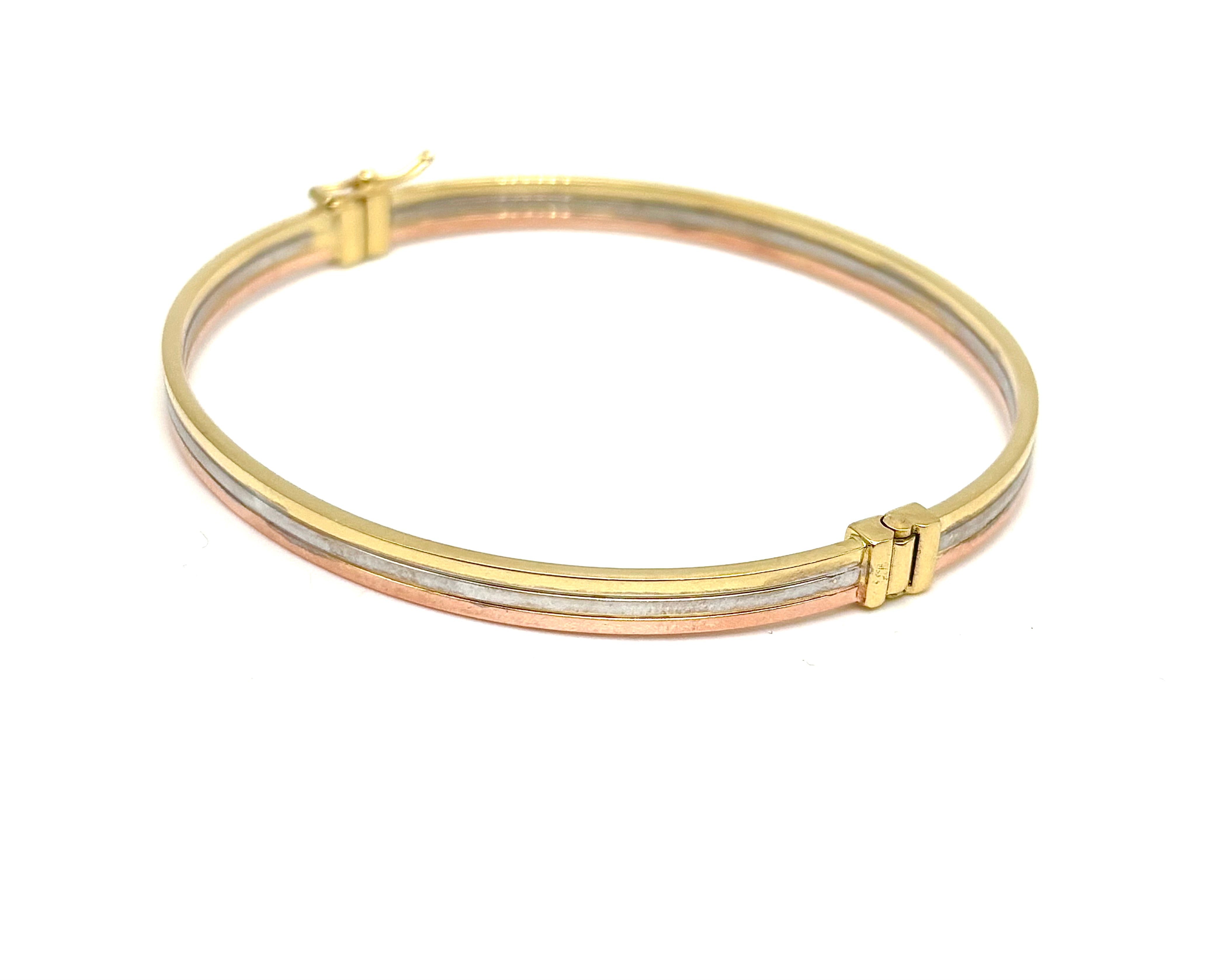 18K GOLD BANGLE BRACELET - HANDMADE IN ITALY