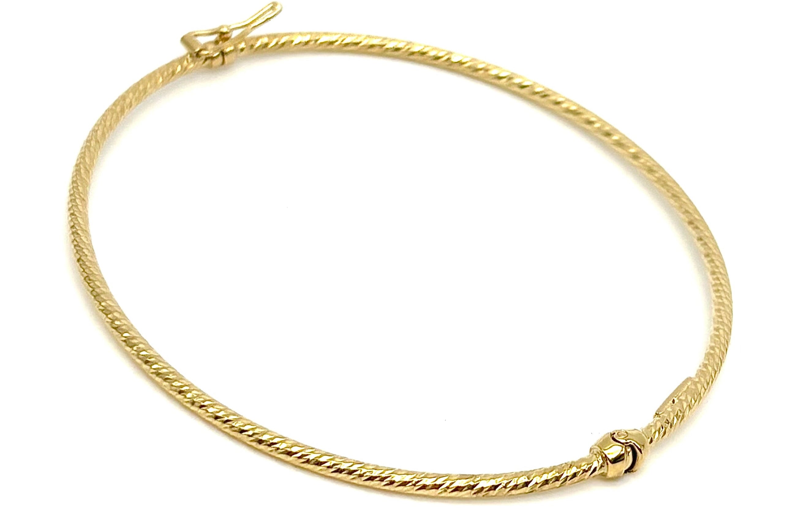 18K GOLD BANGLE BRACELET - HANDMADE IN ITALY