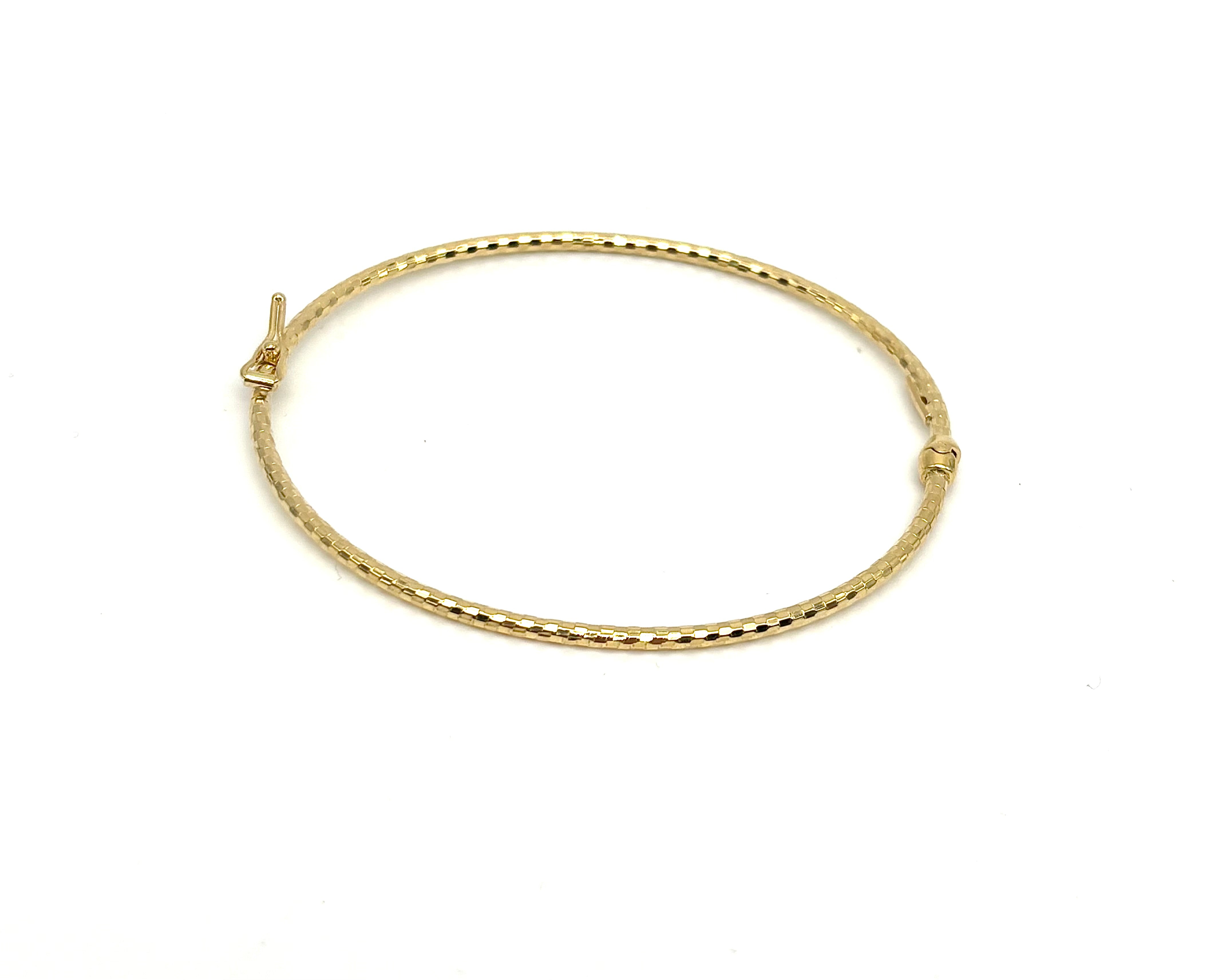 18K GOLD BANGLE BRACELET - HANDMADE IN ITALY