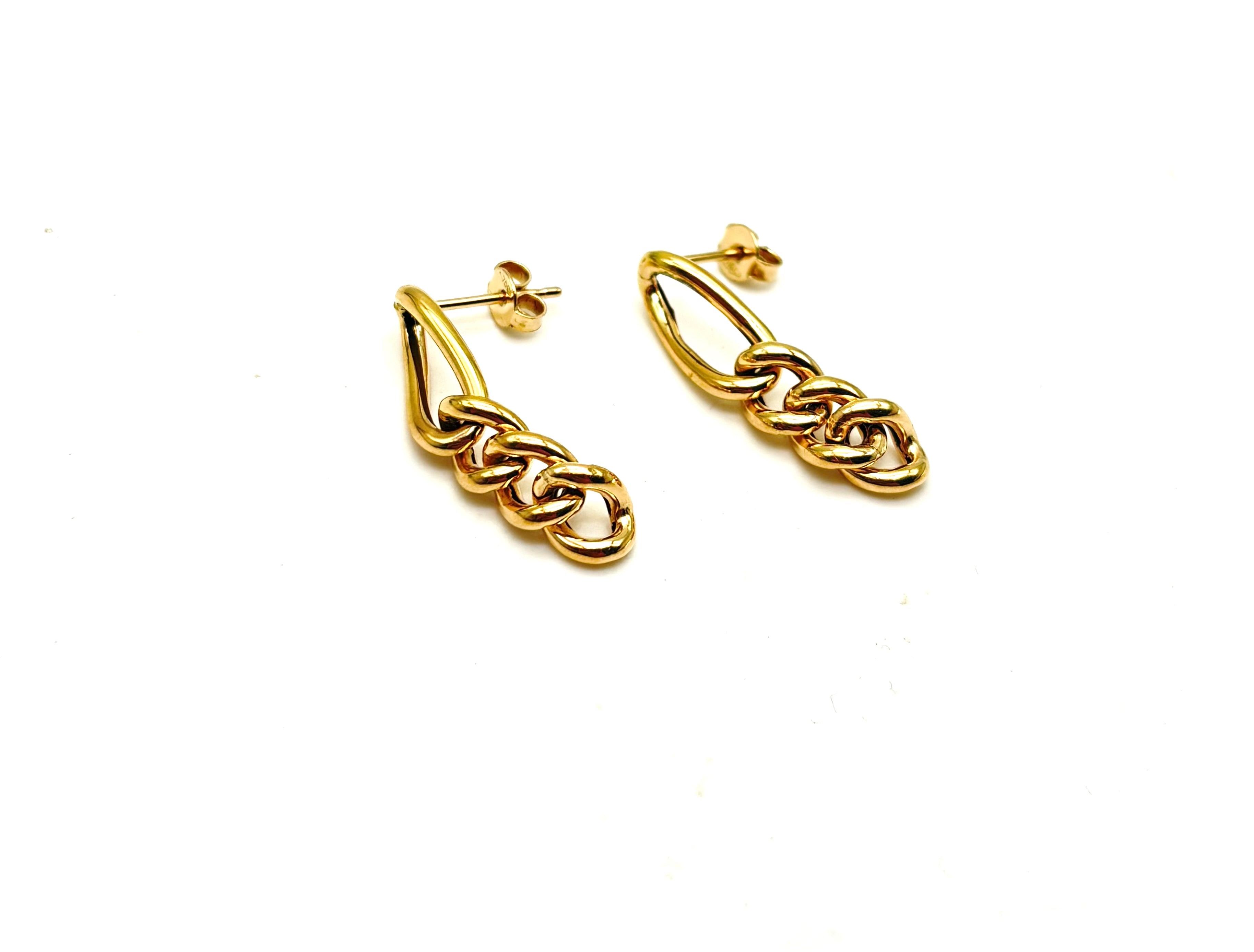 18K GOLD PETUNIA DROP EARRINGS - HANDMADE IN ITALY