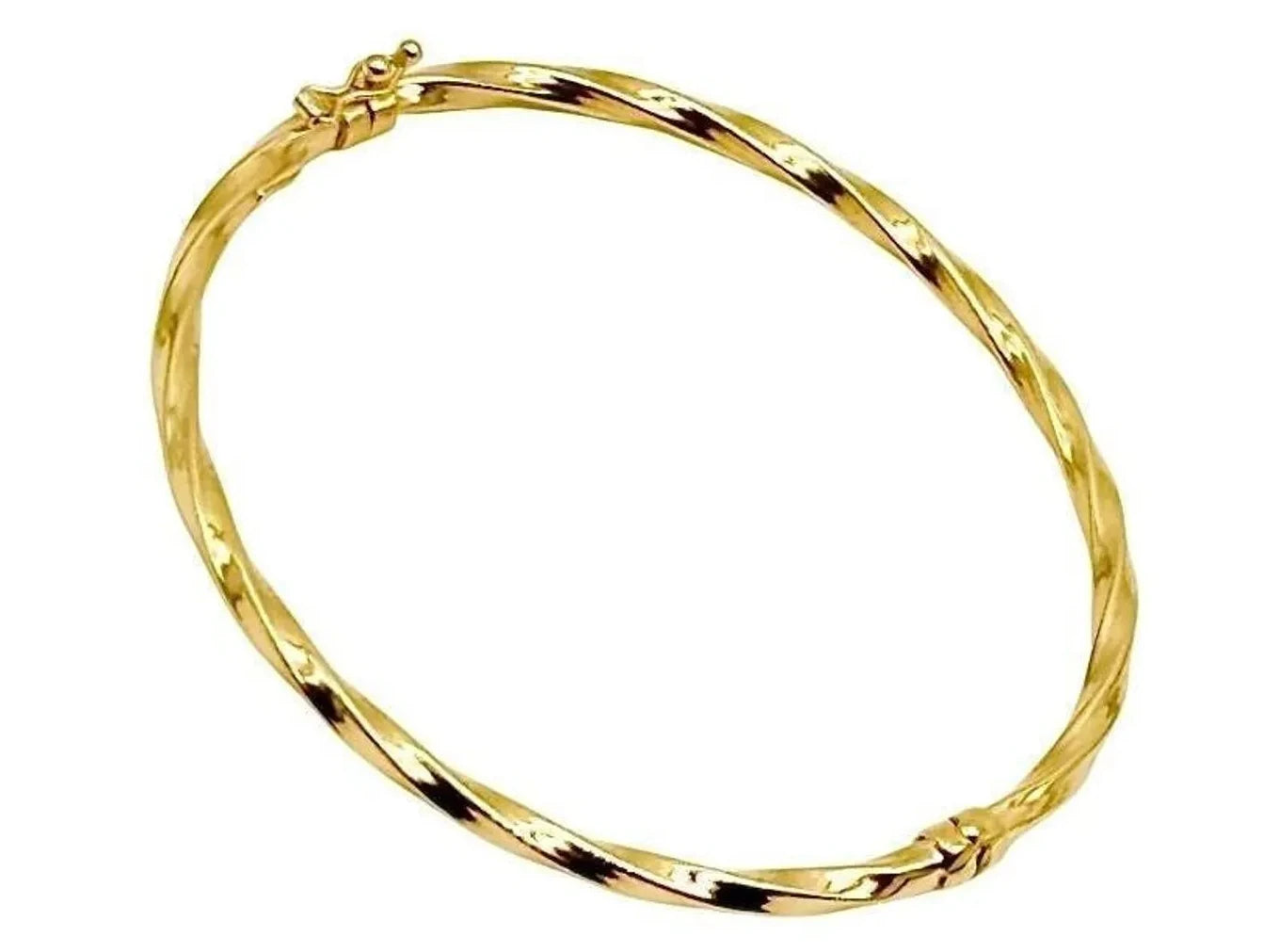 18K GOLD BANGLE BRACELET - HANDMADE IN ITALY