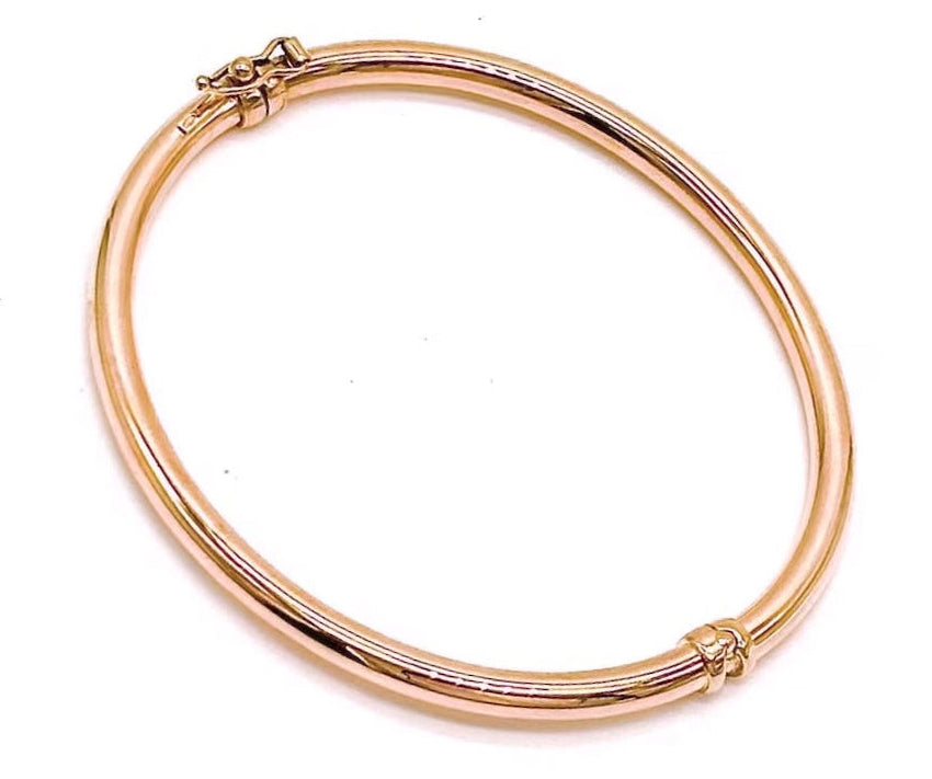 18K GOLD BANGLE BRACELET - HANDMADE IN ITALY